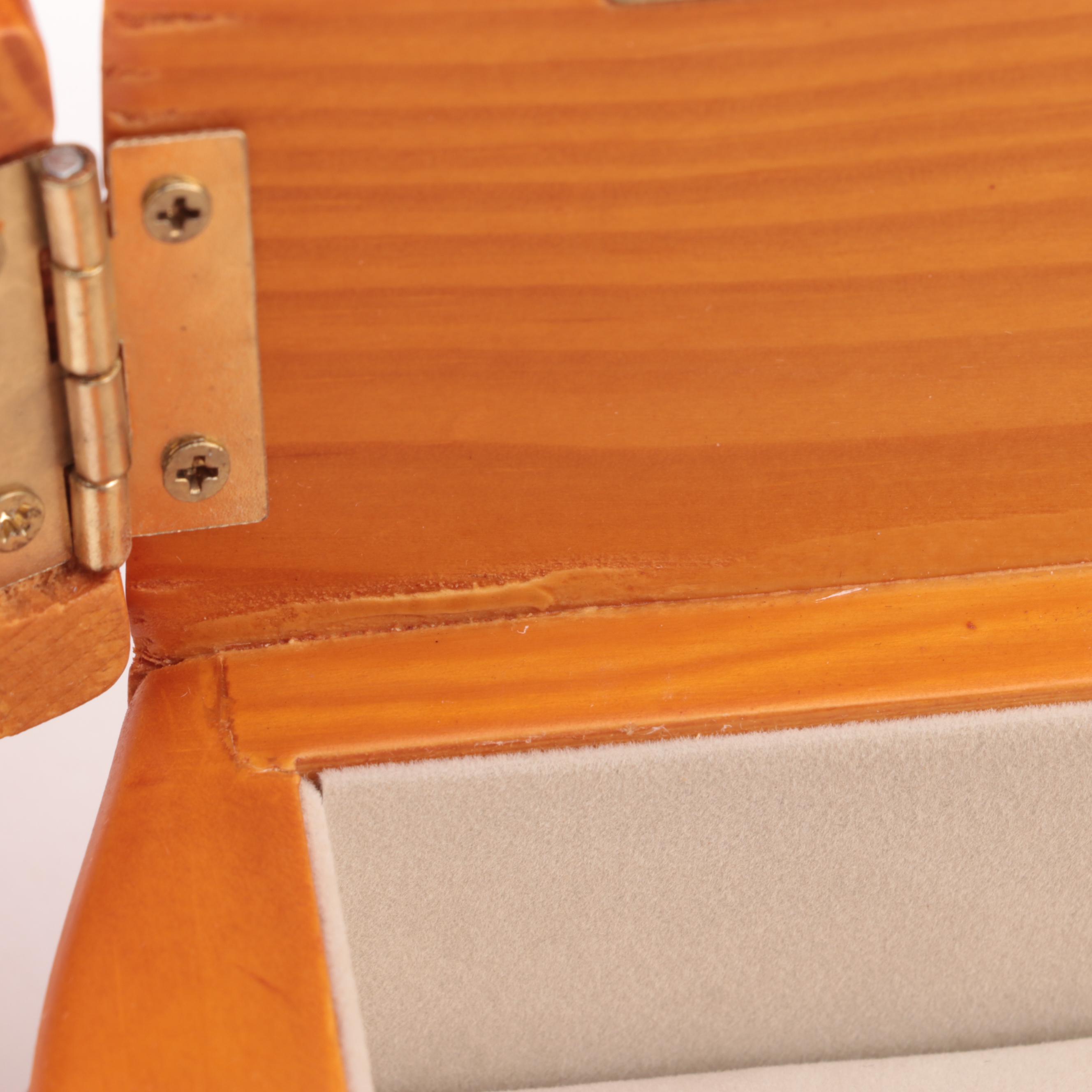 Heart-Shaped and Other Wooden Jewelry Boxes