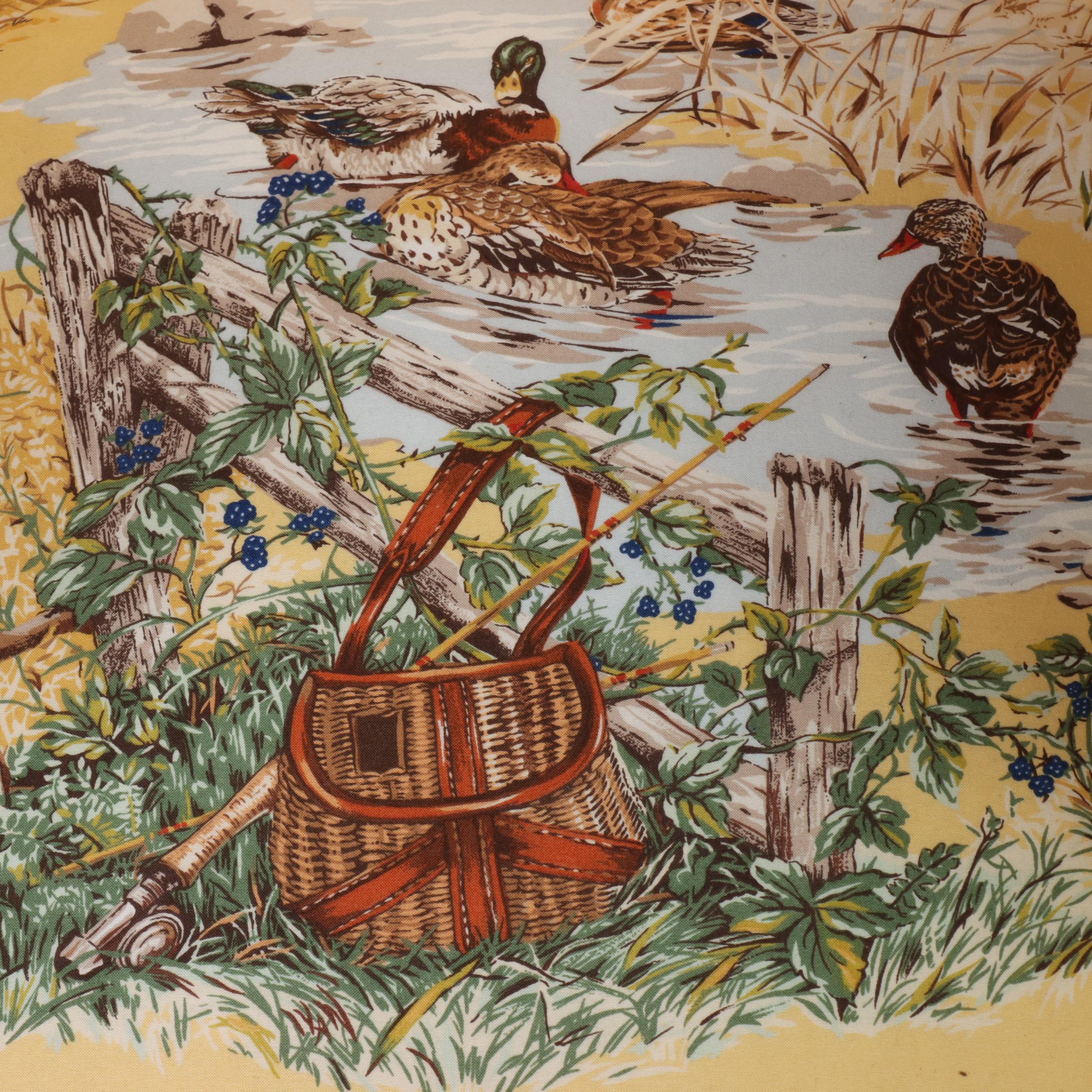 Lee Industries Custom-Upholstered Regency Style Armchair and Ottoman