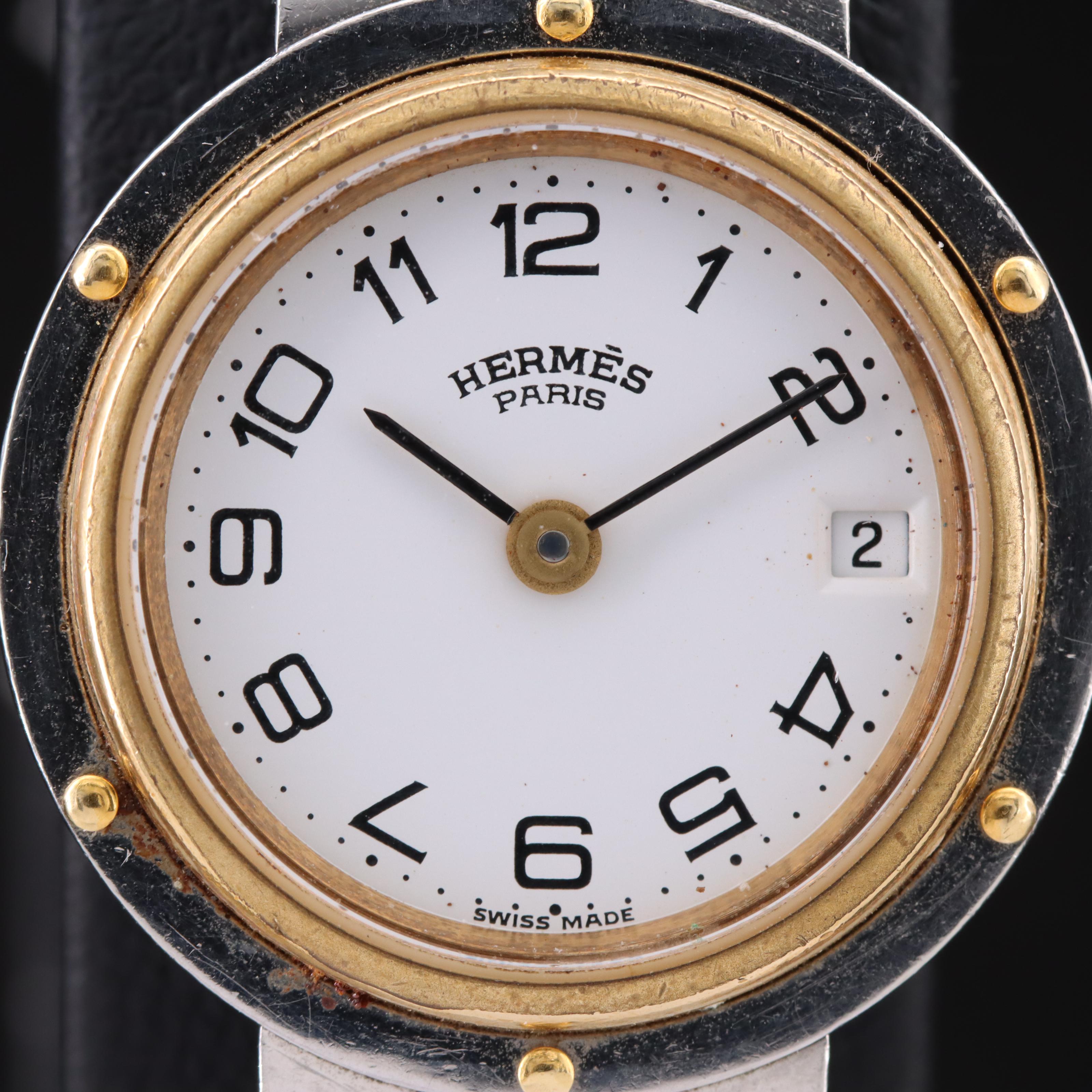 Hermès Paris Clipper Quartz with Date Watch