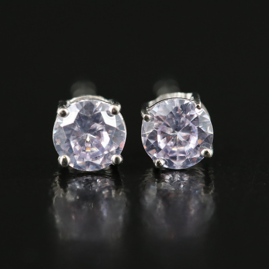 Sterling Cubic Zirconia Stud Earrings