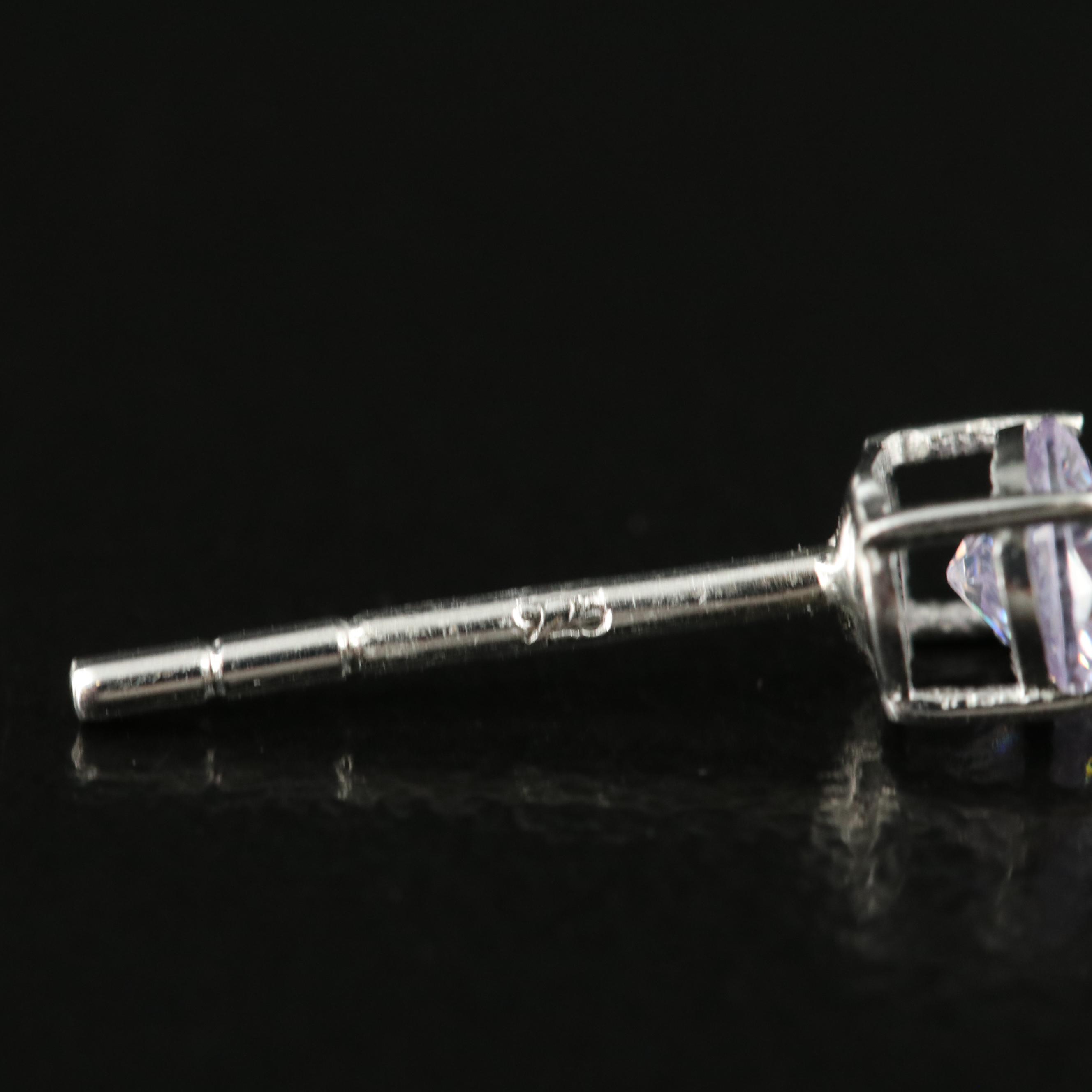 Sterling Cubic Zirconia Stud Earrings