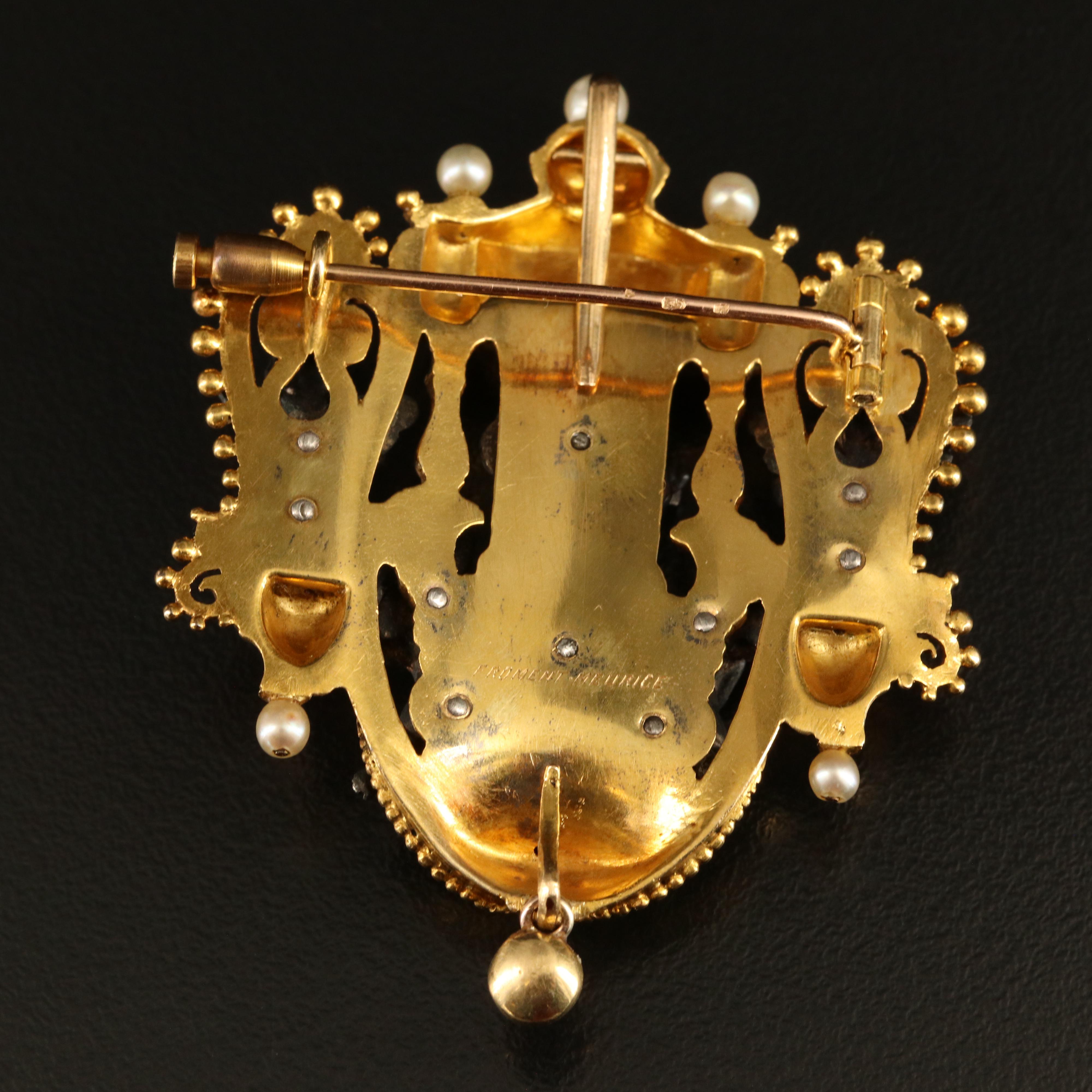 Froment-Meurice "L'Harmonie" Renaissance Revival Pendant Necklace, C. 1847