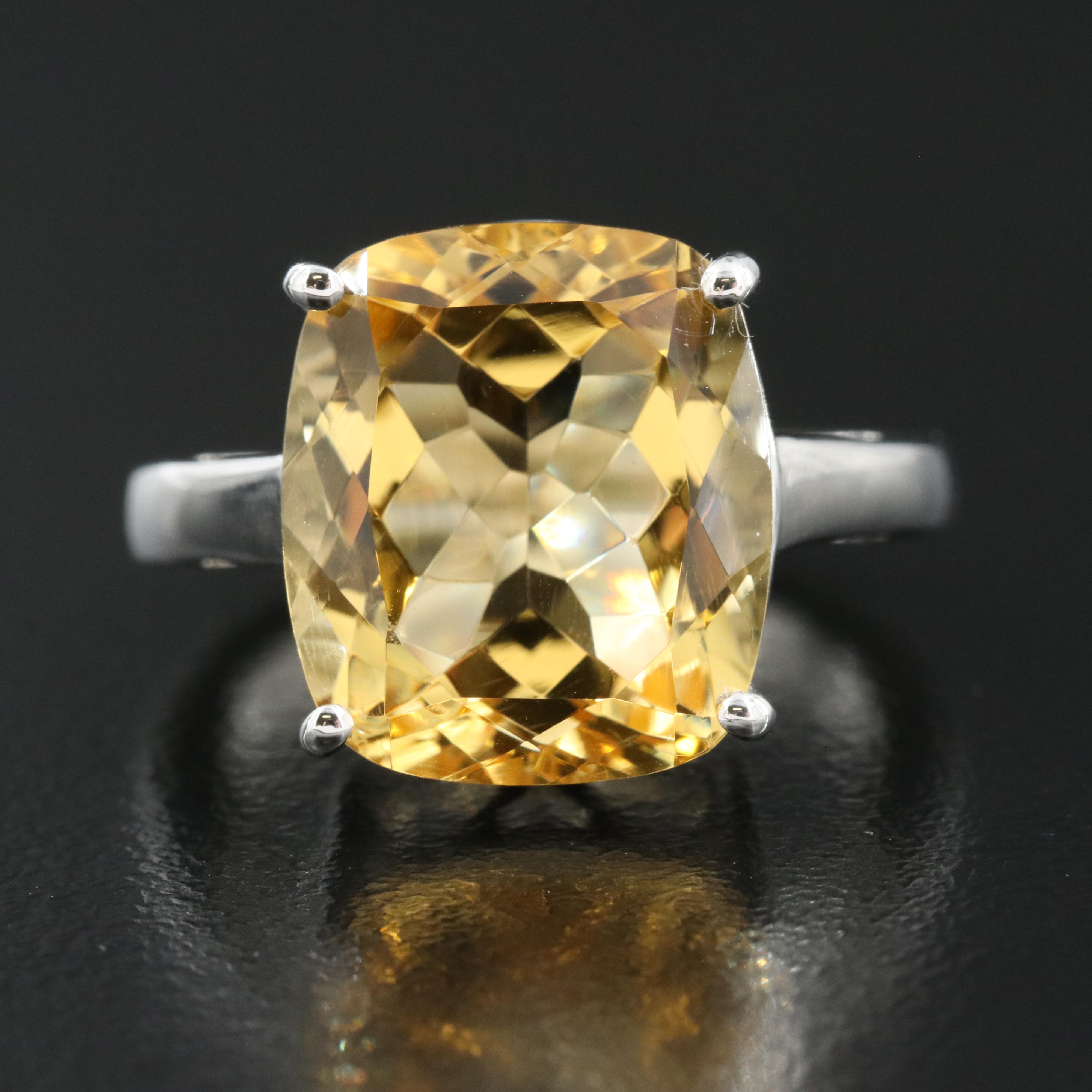 Sterling Citrine Ring