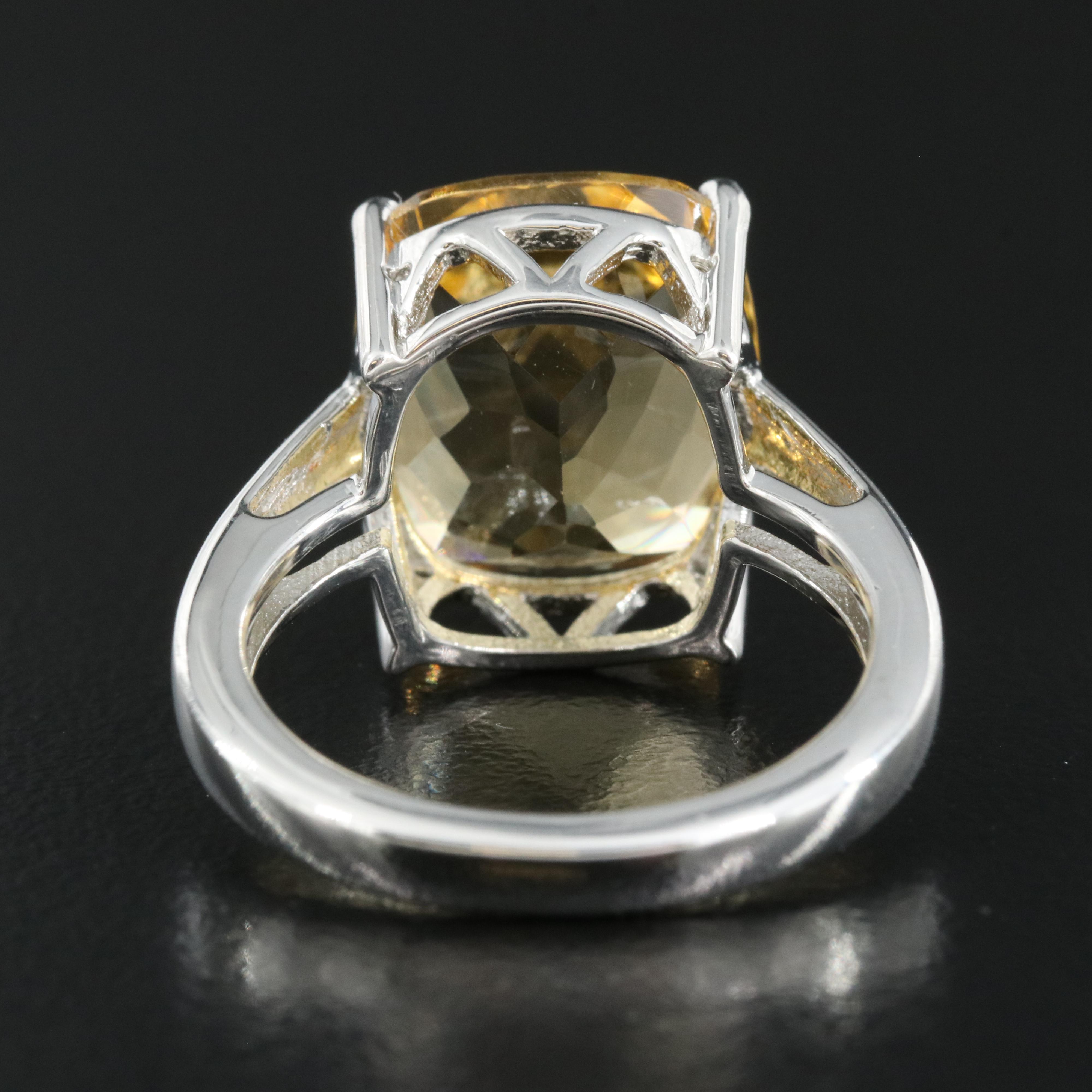 Sterling Citrine Ring