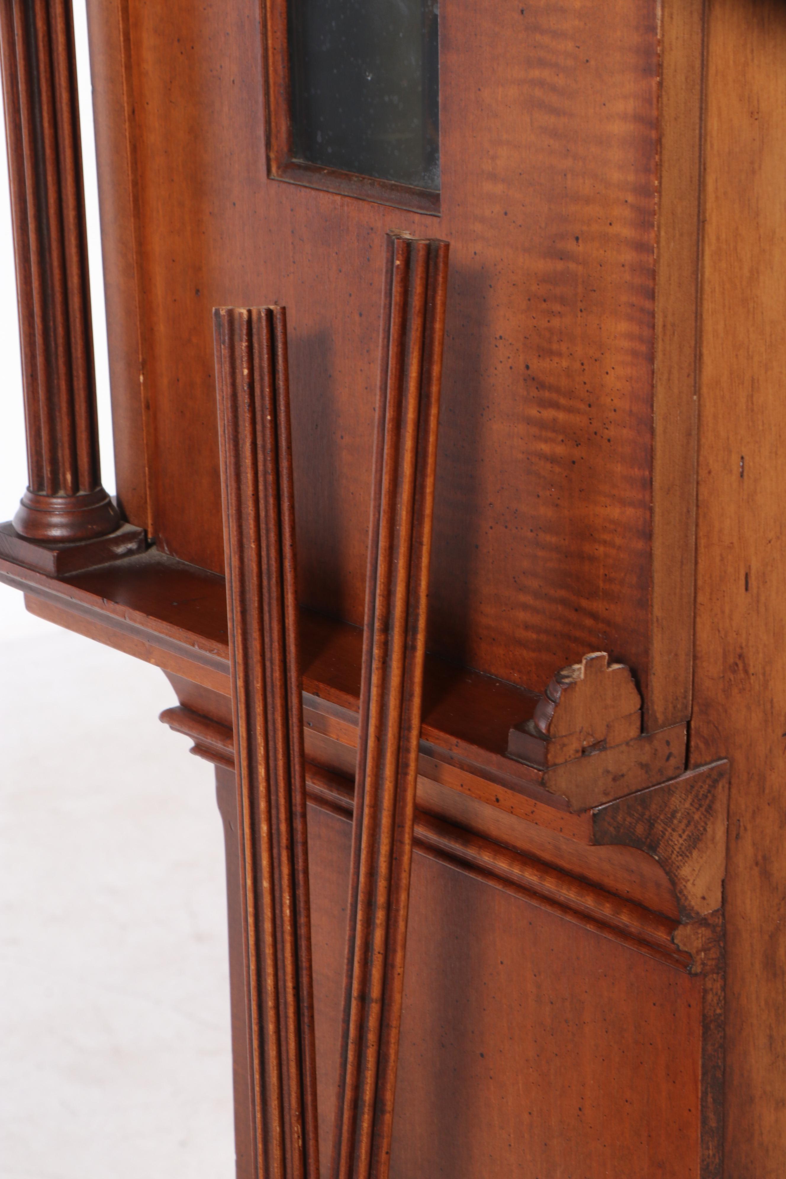 Colonial Clock Co. Tiger Maple Thomas Jackson Preston Reproduction Clock