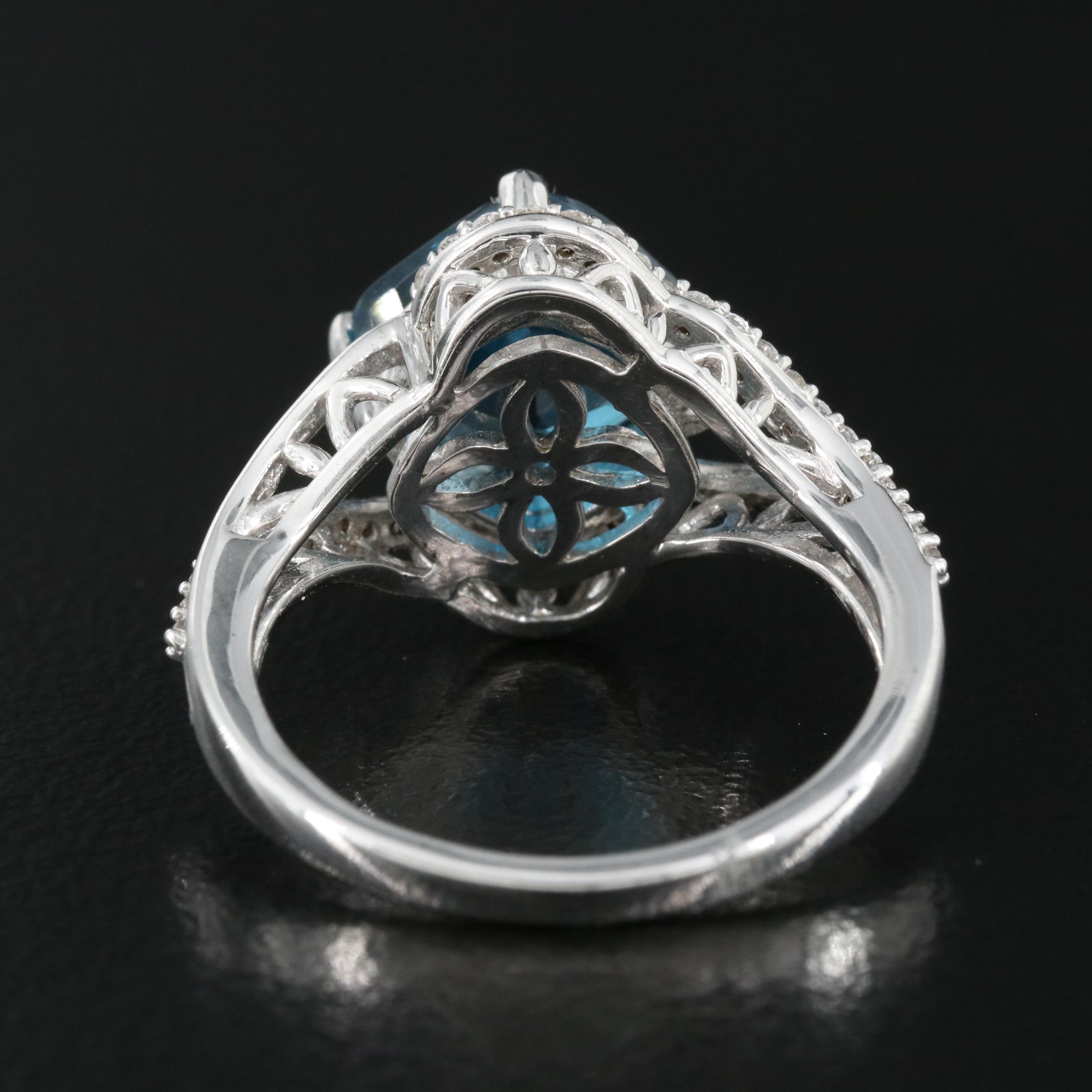 Sterling London Blue Topaz and Sapphire Ring