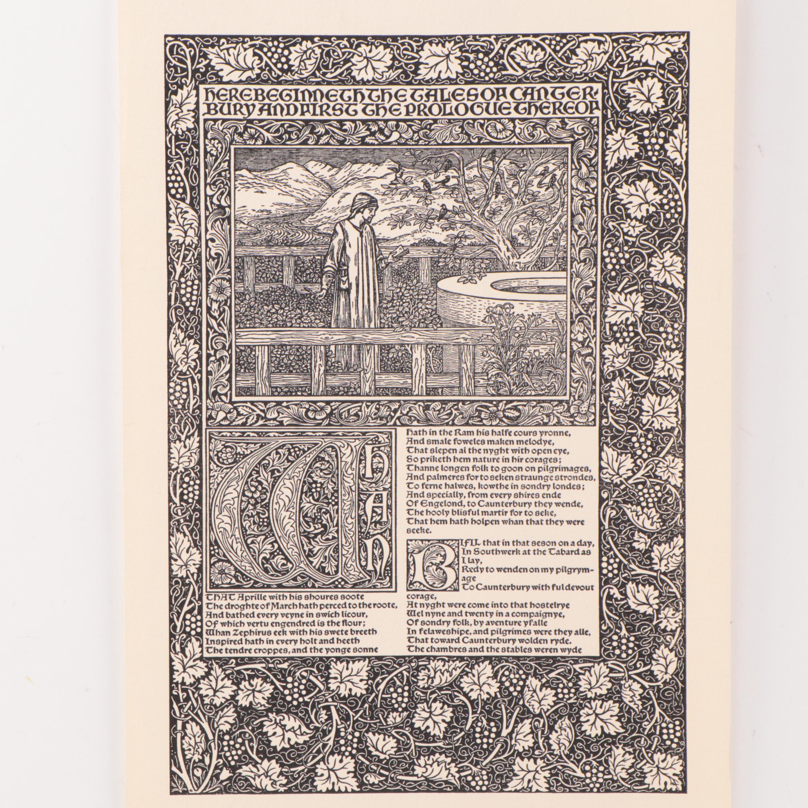 Folio From "The Kelmscott Chaucer" by Geoffrey Chaucer, 1896