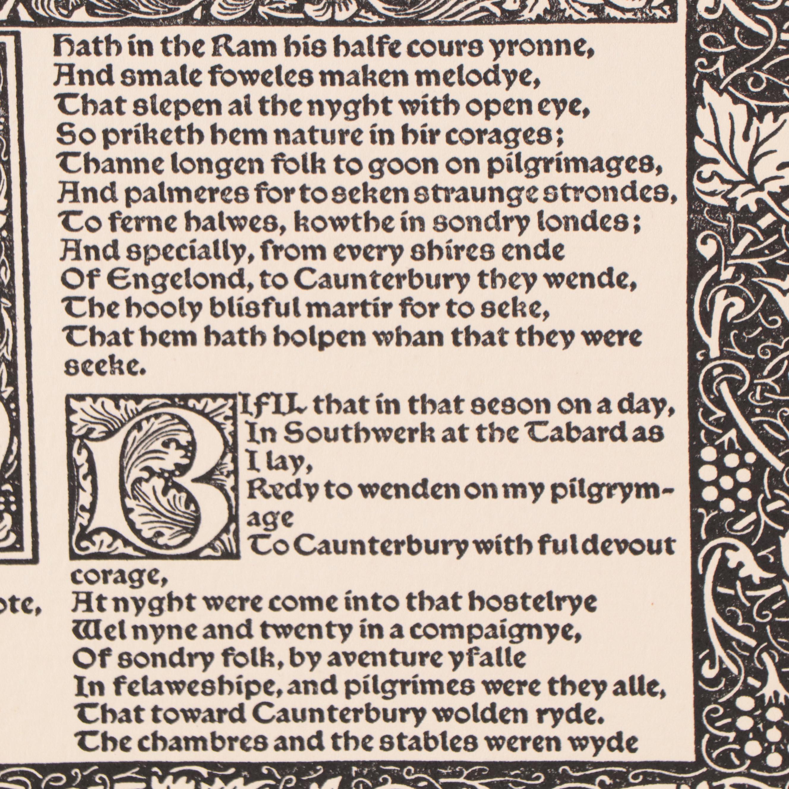 Folio From "The Kelmscott Chaucer" by Geoffrey Chaucer, 1896