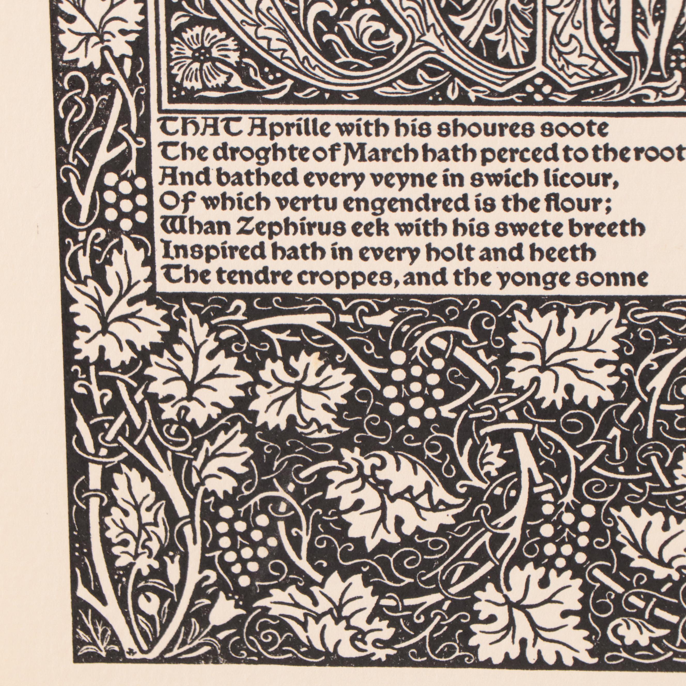 Folio From "The Kelmscott Chaucer" by Geoffrey Chaucer, 1896