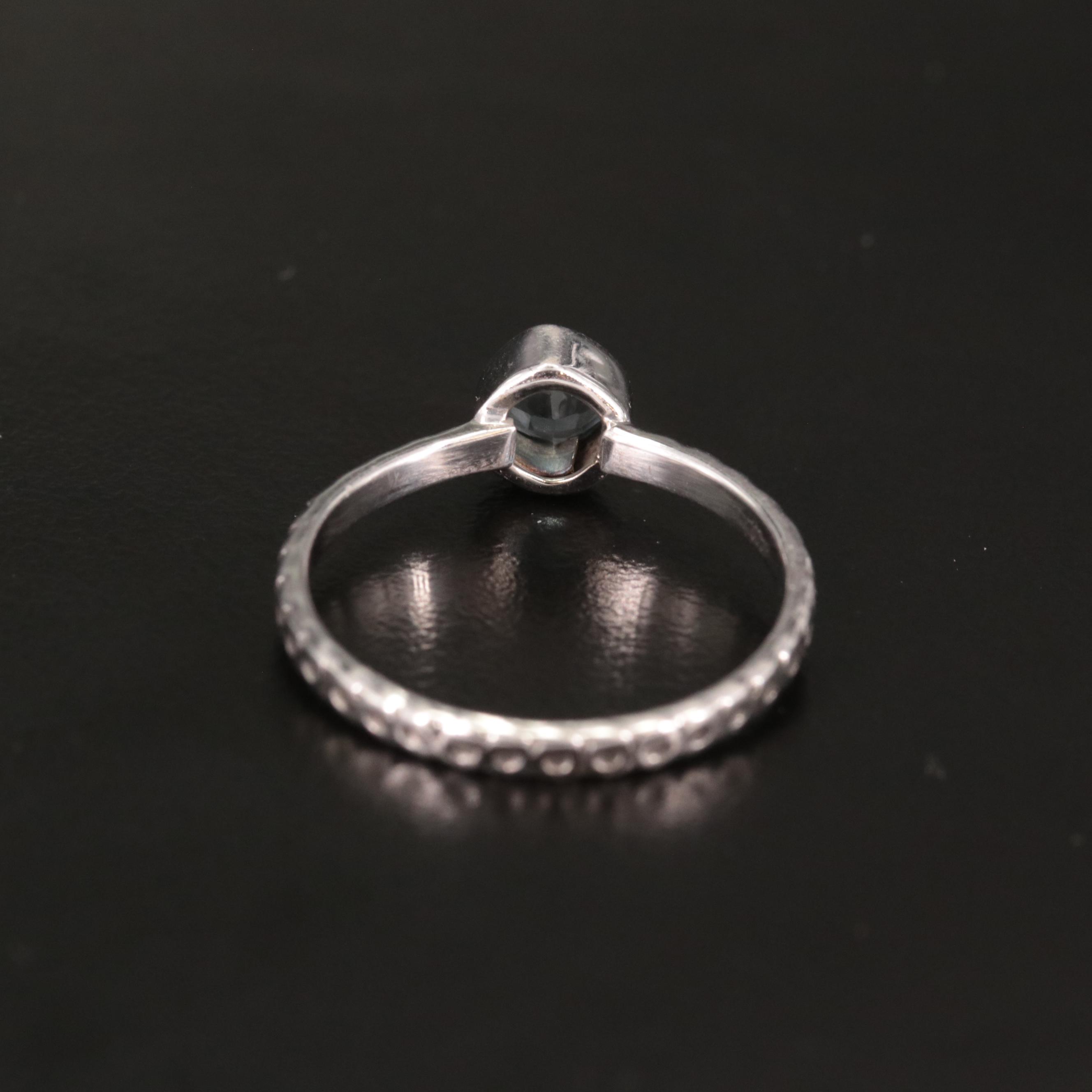 Sterling Blue Topaz Solitaire Ring