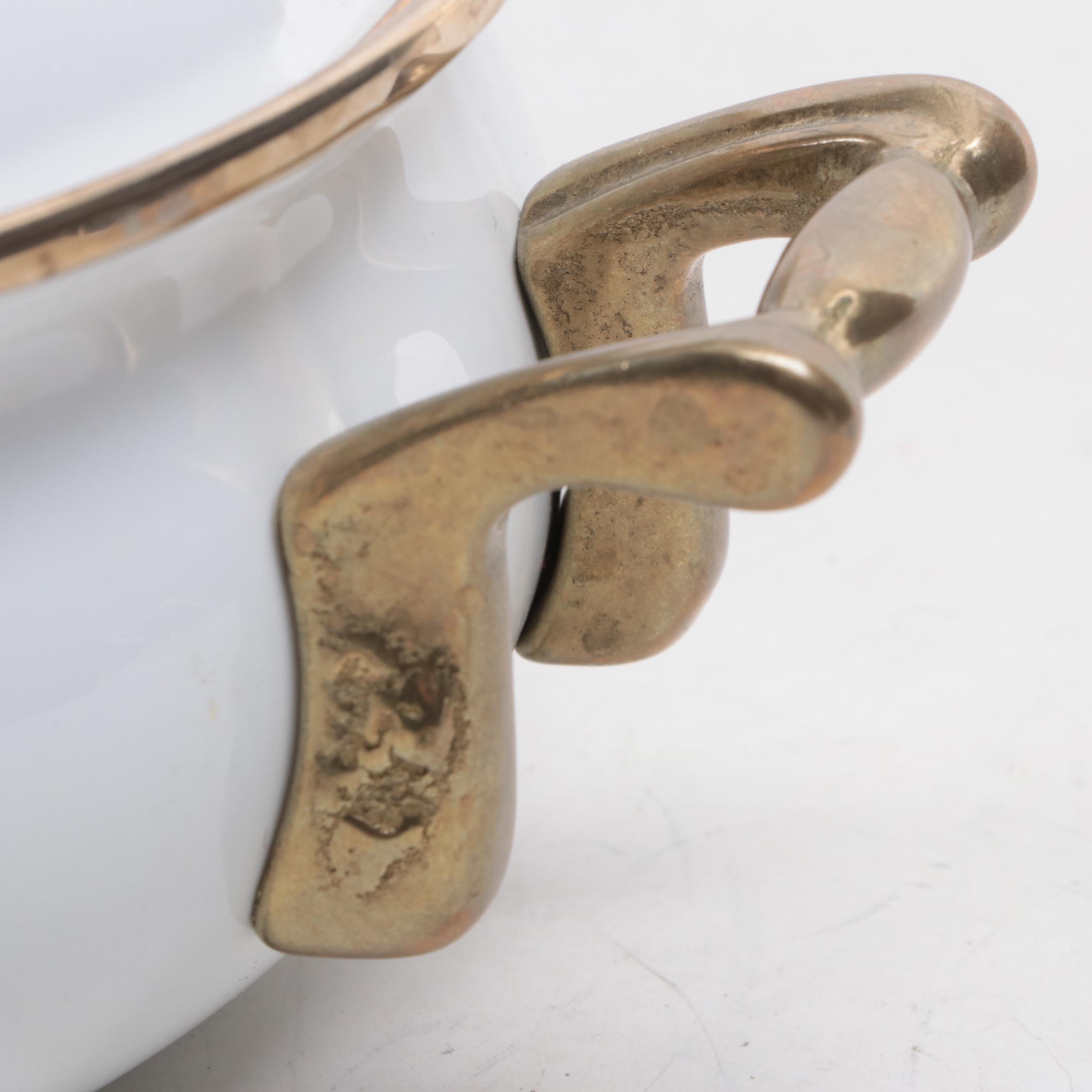 Victorian Moriage Accented Jar with Silver Plate Sugar Bowl and Other Tableware