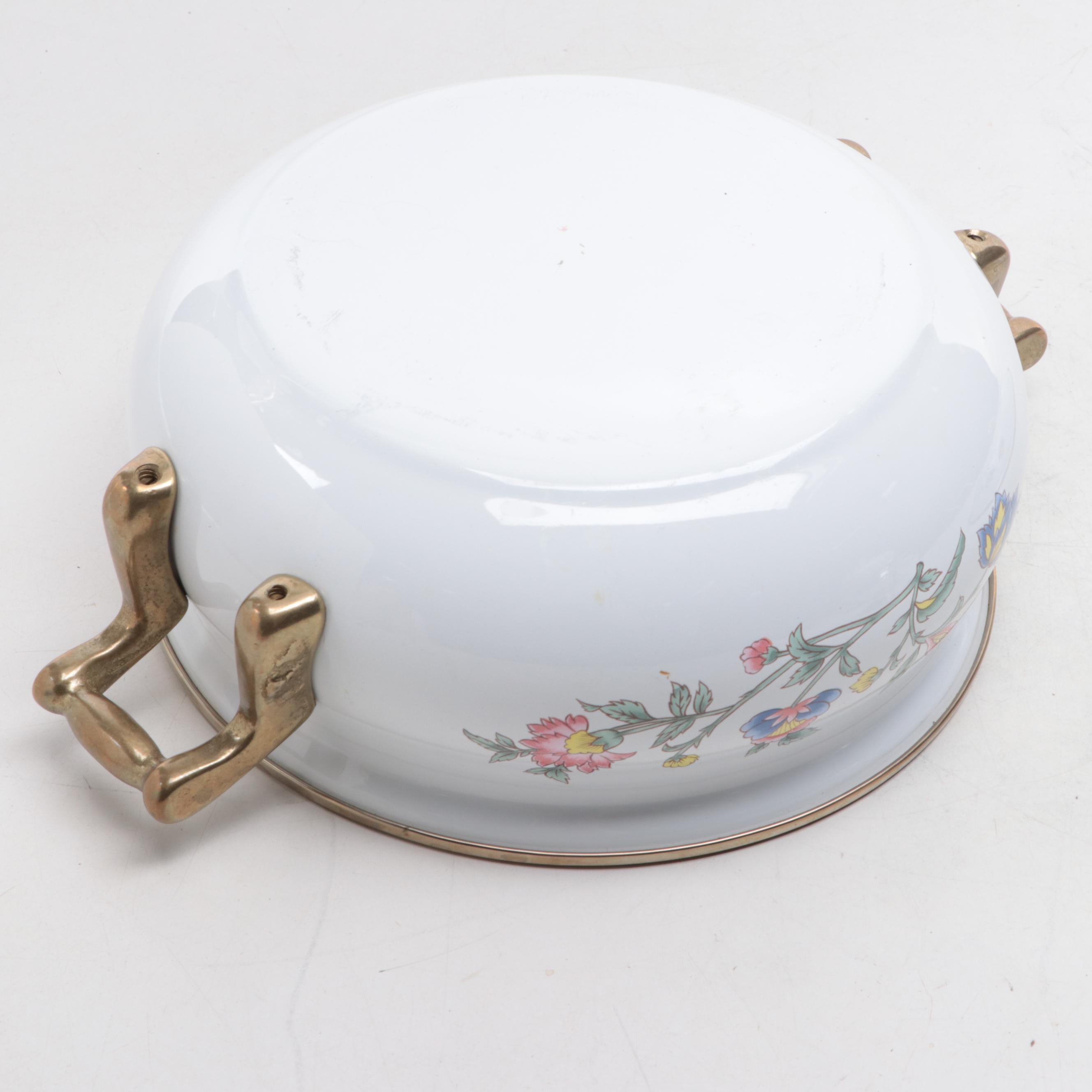 Victorian Moriage Accented Jar with Silver Plate Sugar Bowl and Other Tableware