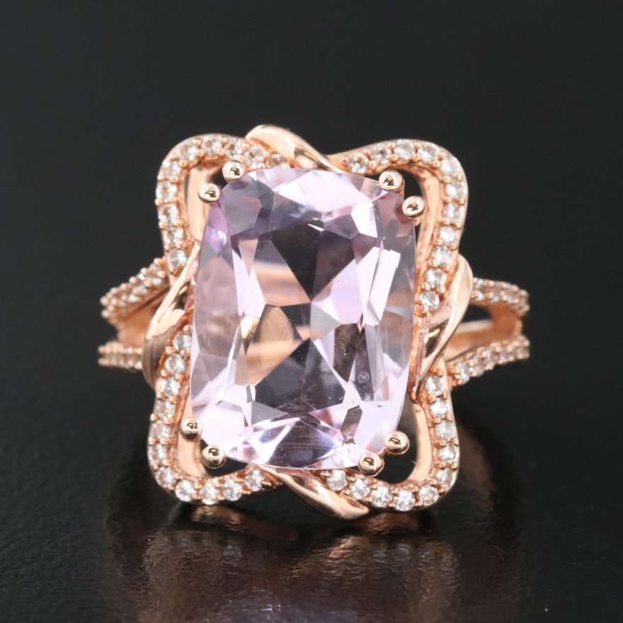 Sterling Amethyst and Sapphire Ring