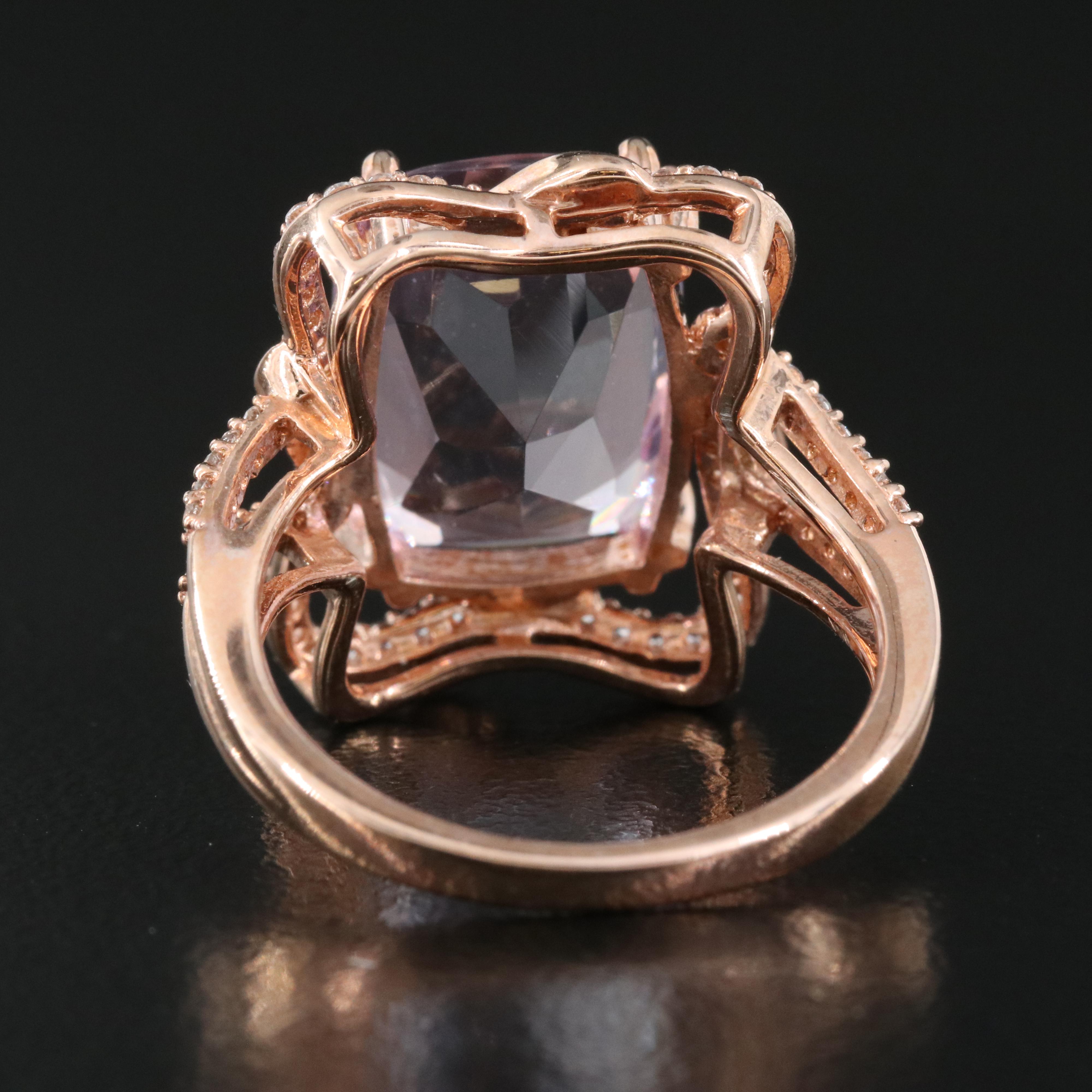 Sterling Amethyst and Sapphire Ring