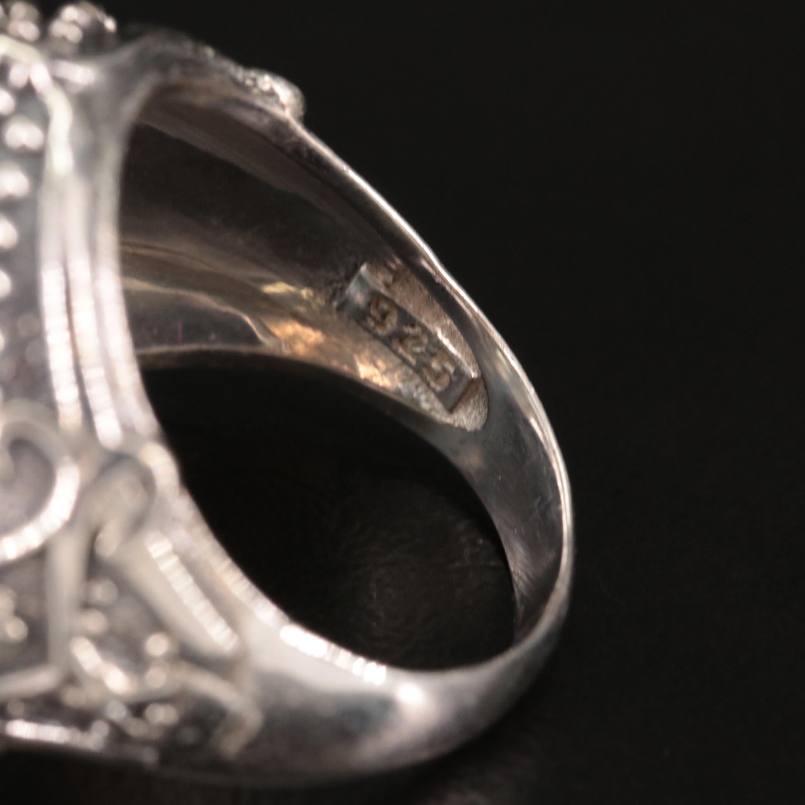 Sterling Blue Topaz Cocktail Ring