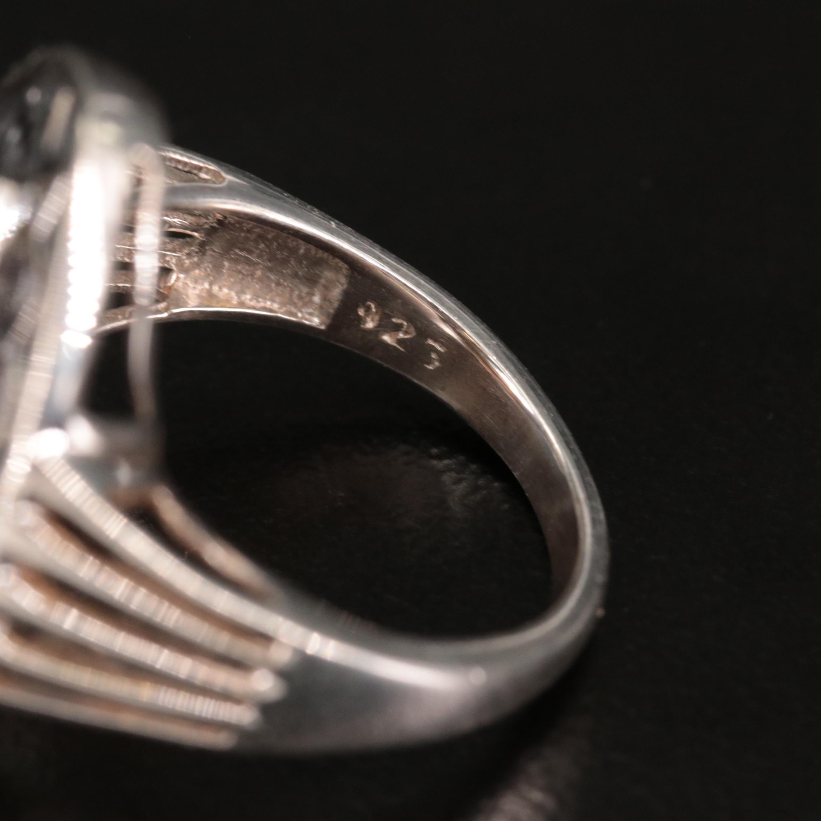 Sterling Blue Topaz Teardrop Ring