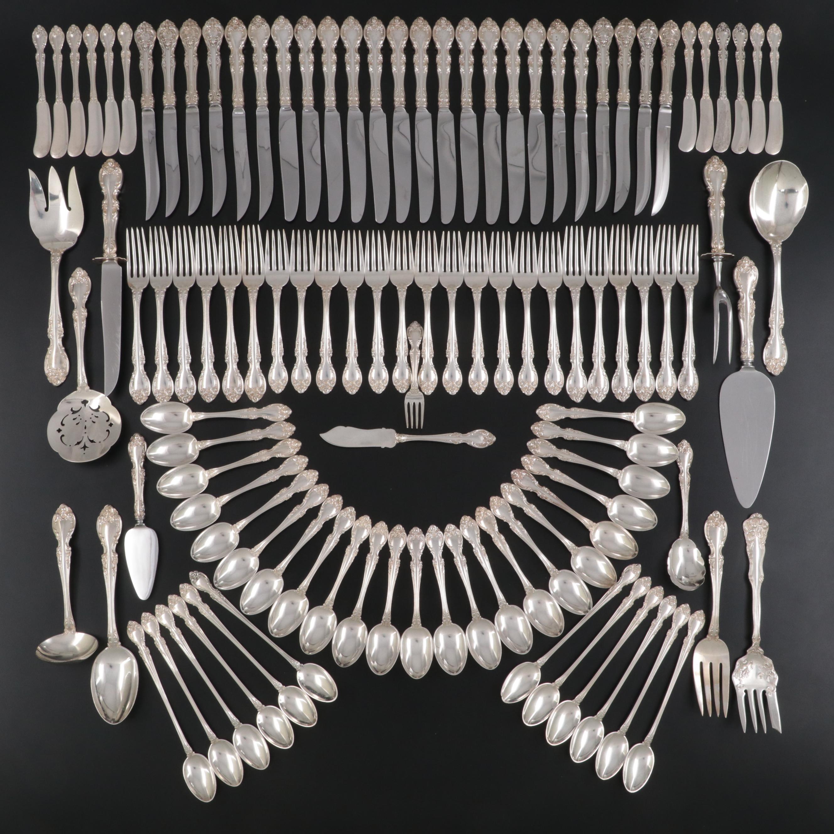 Gorham "Melrose" Sterling Silver Flatware Set for Twelve