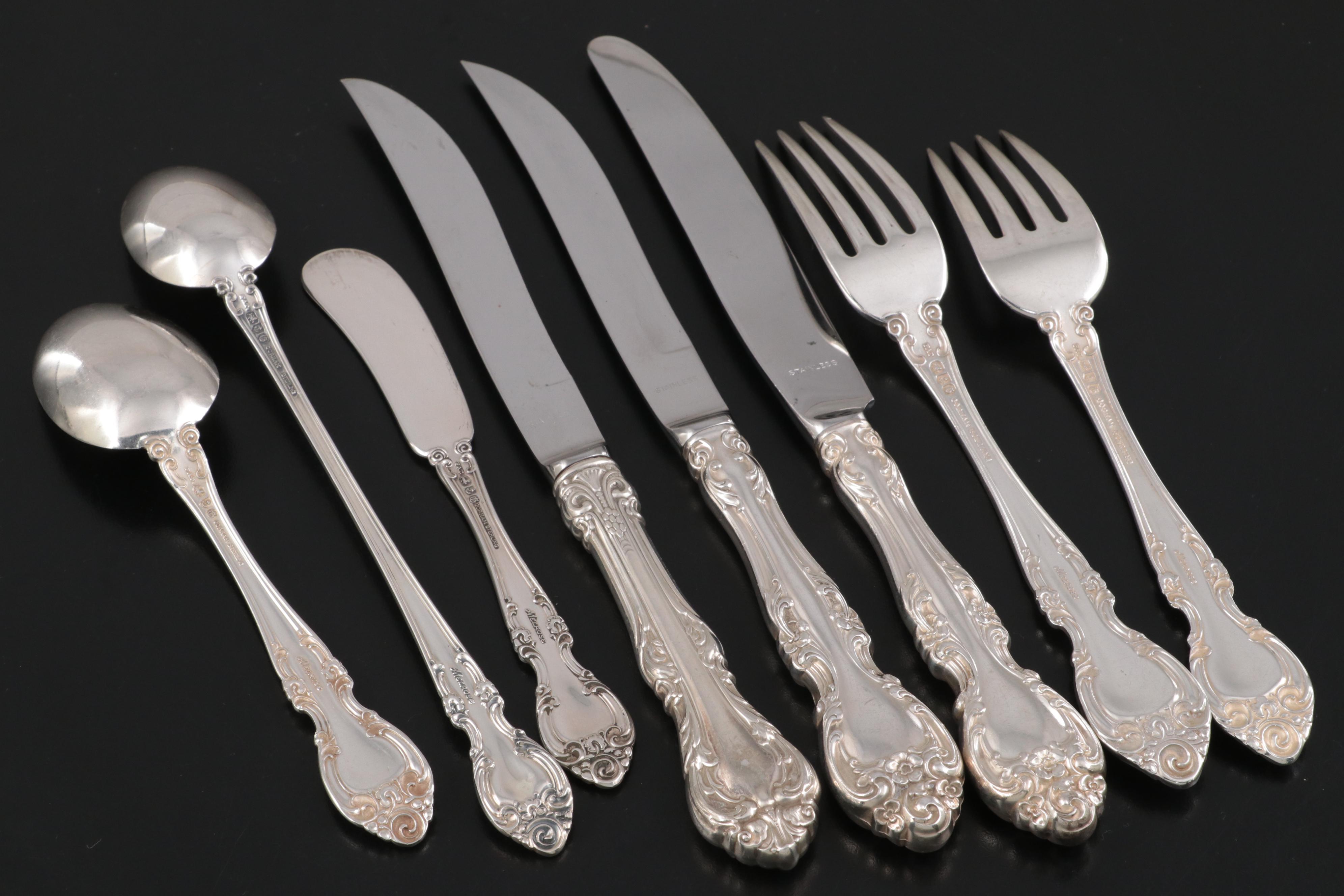 Gorham "Melrose" Sterling Silver Flatware Set for Twelve