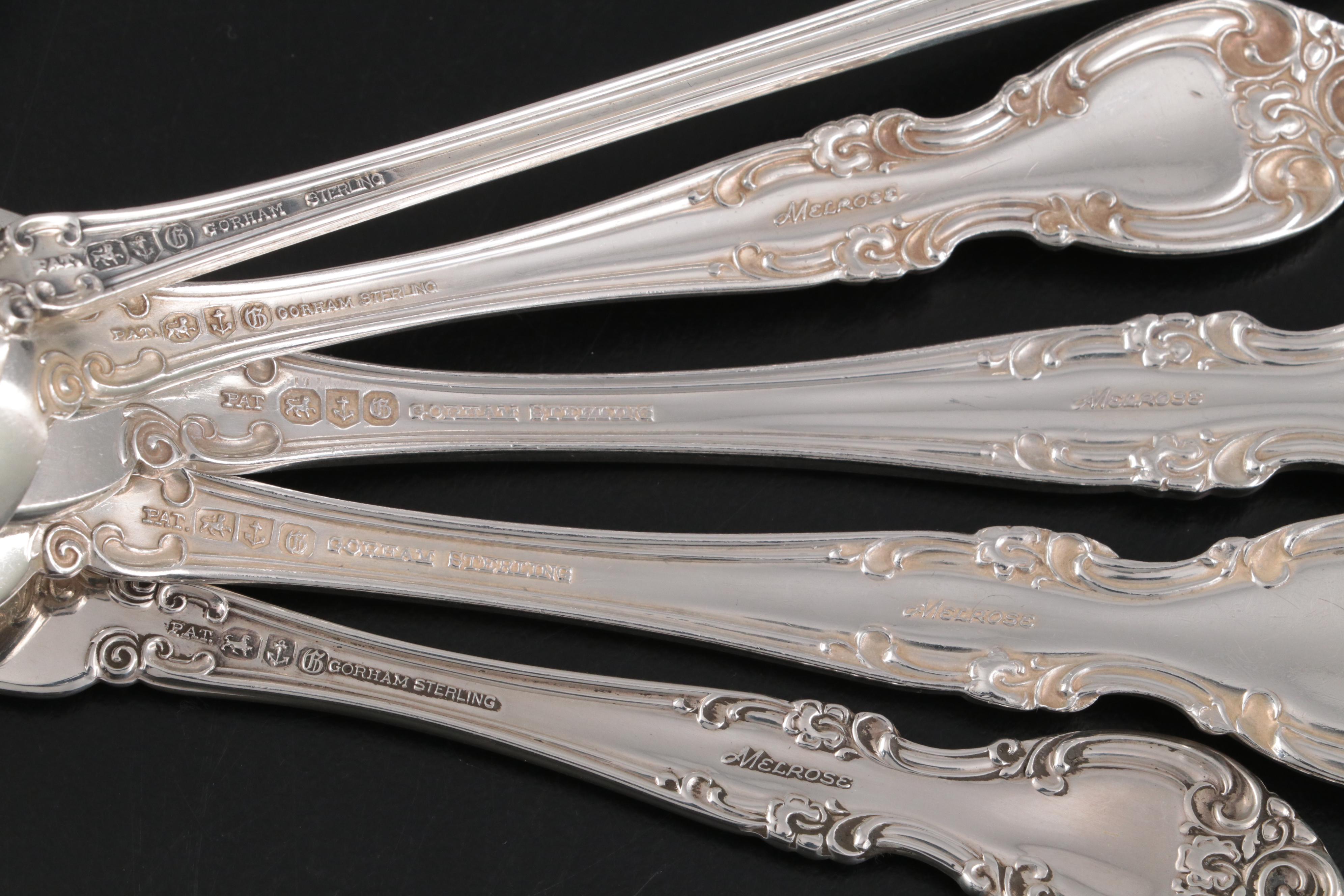 Gorham "Melrose" Sterling Silver Flatware Set for Twelve