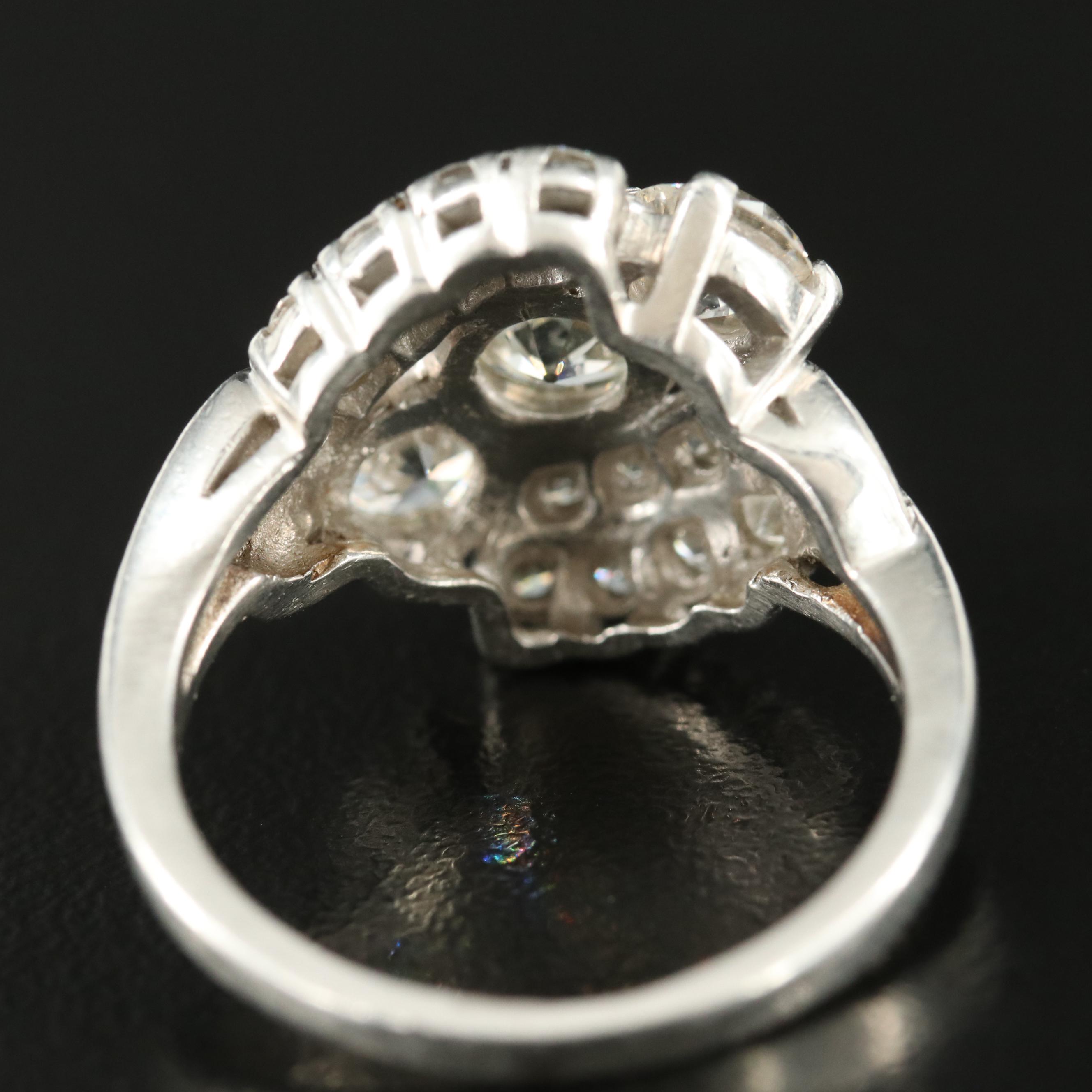 Platinum 2.47 CTW Diamond Bypass Ring