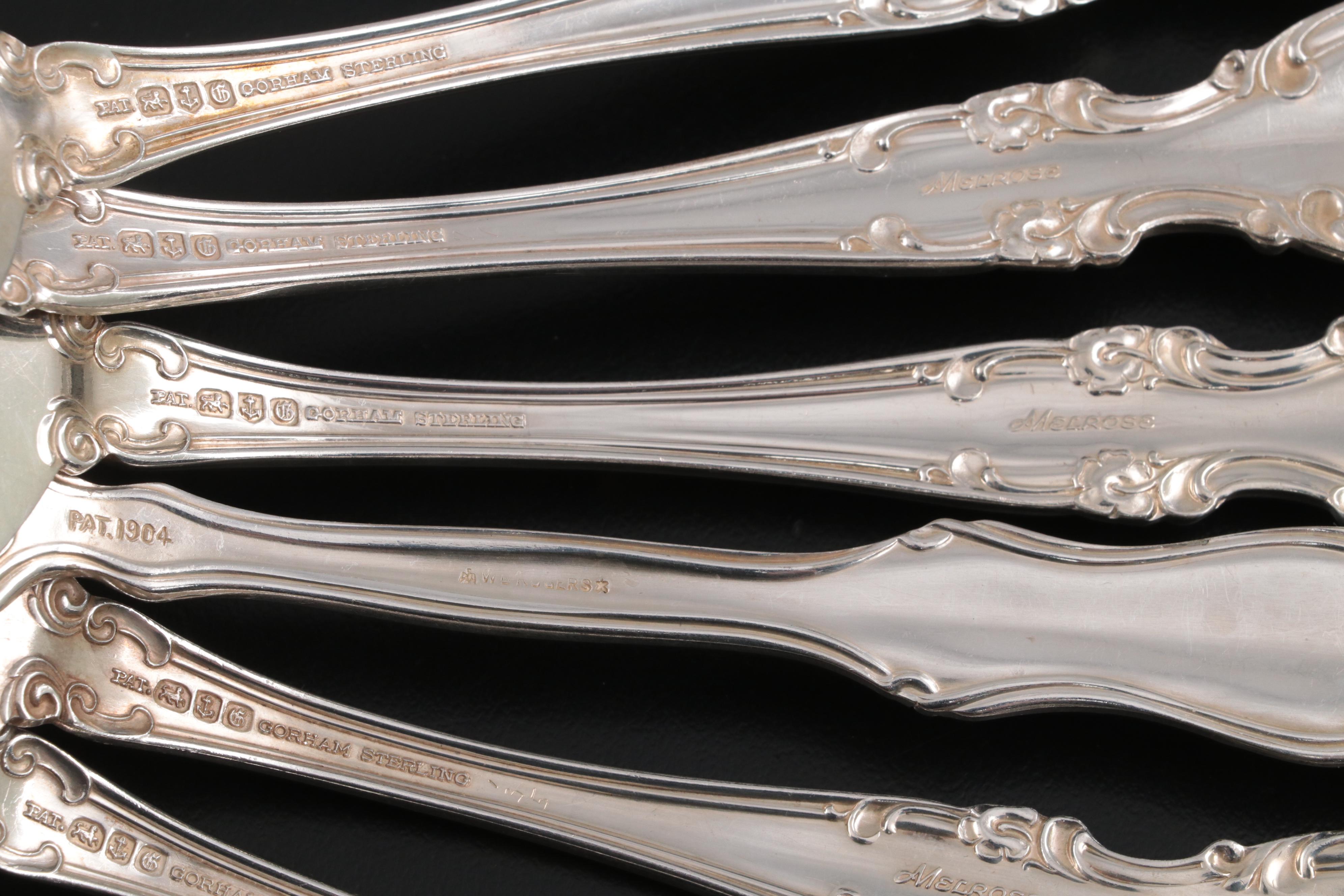 Gorham "Melrose" Sterling Silver Flatware Set for Twelve