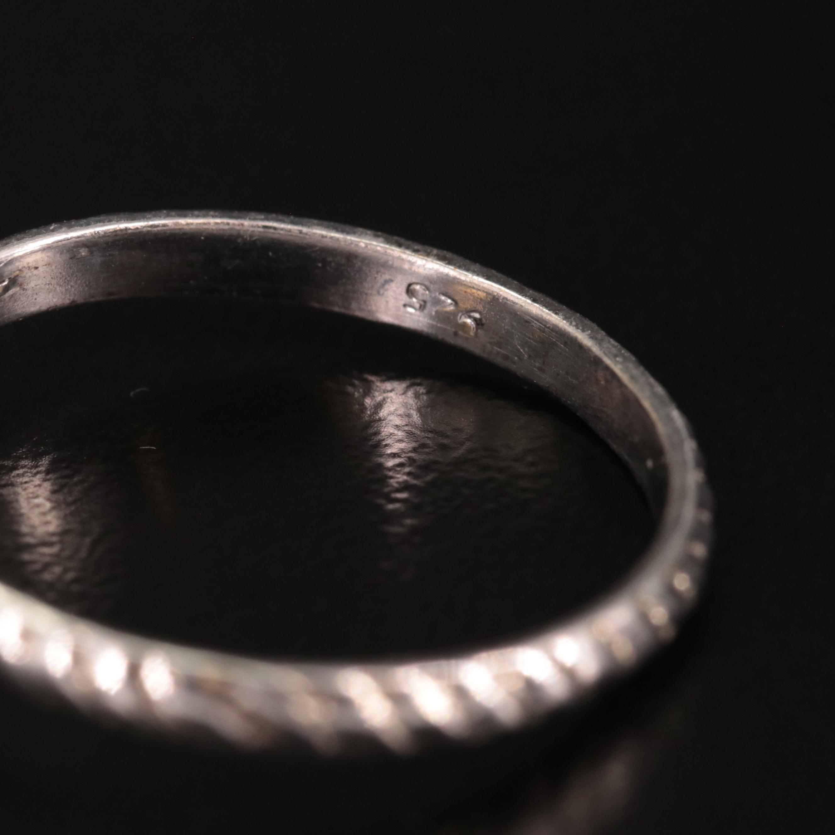 Sterling Square Citrine Ring