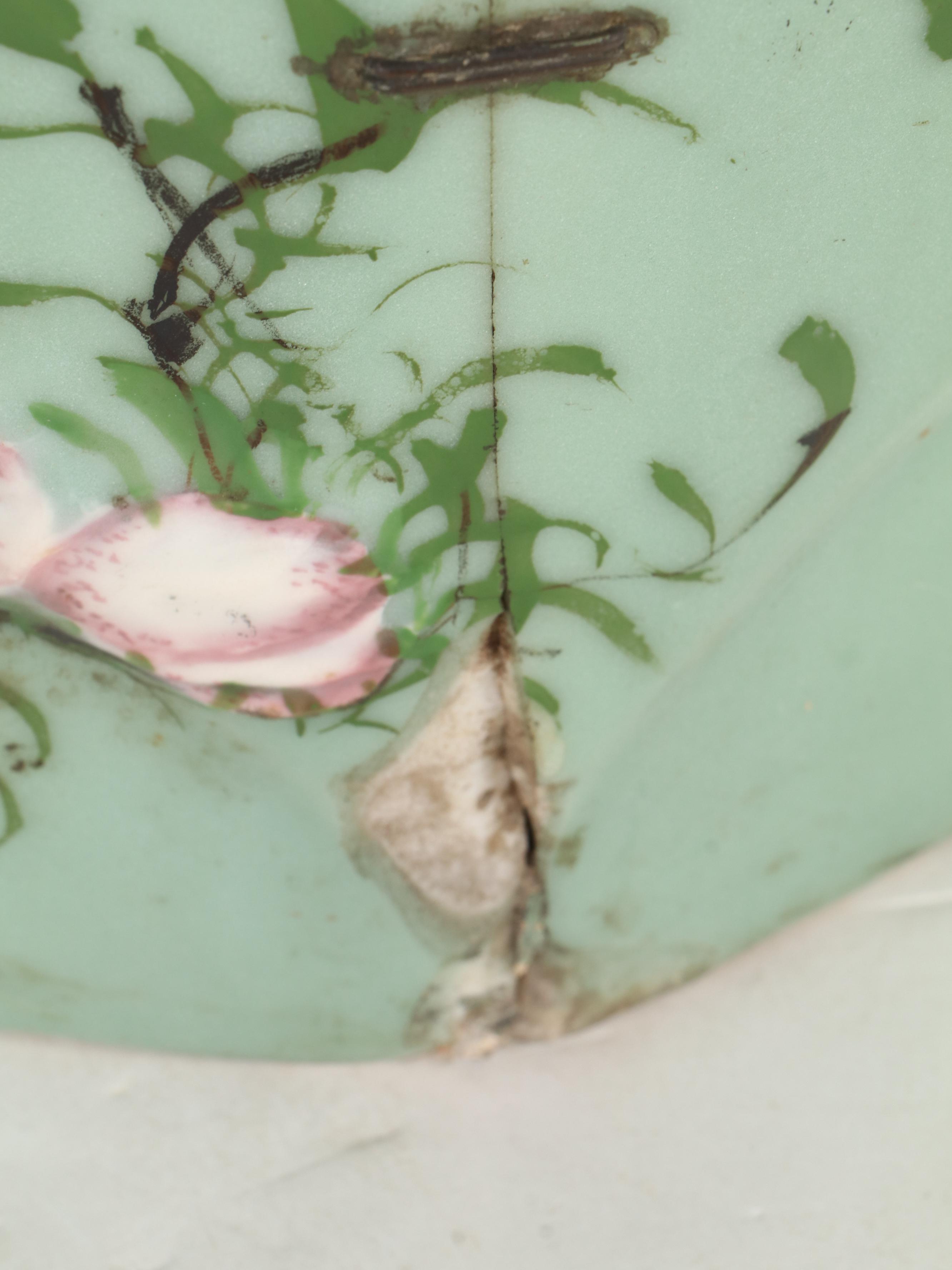 Pair of Famille Verte Applied Enamel Porcelain Garden Stools