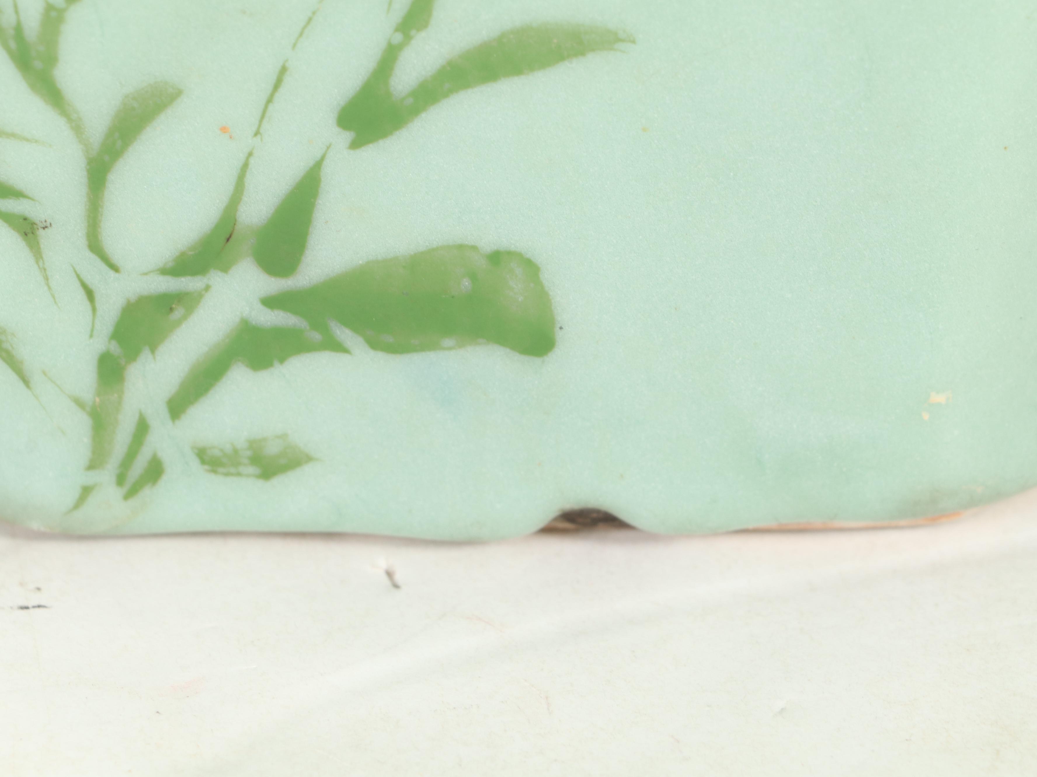 Pair of Famille Verte Applied Enamel Porcelain Garden Stools