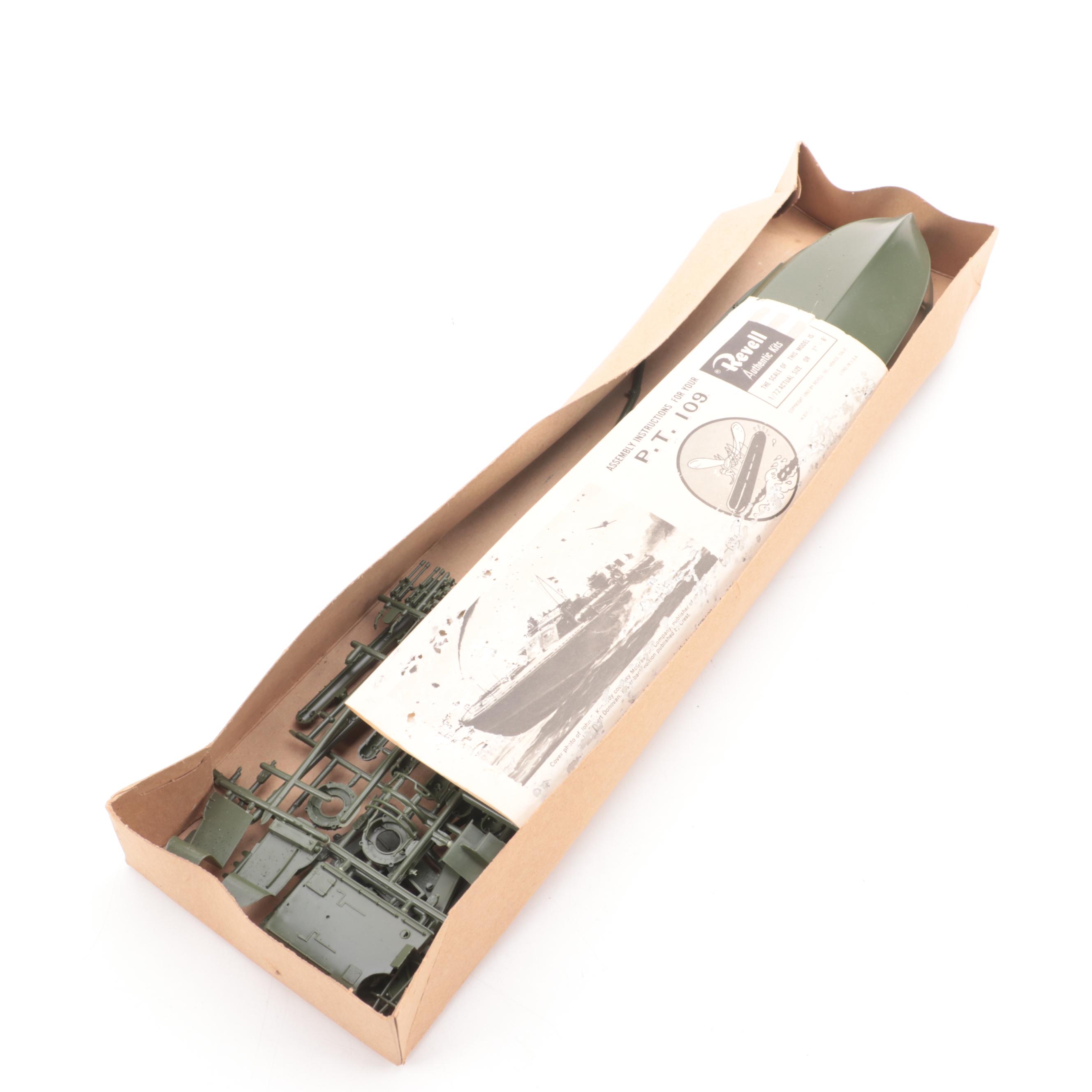 John F. Kennedy PT-109 Model Kit, Bust, Prints and Book