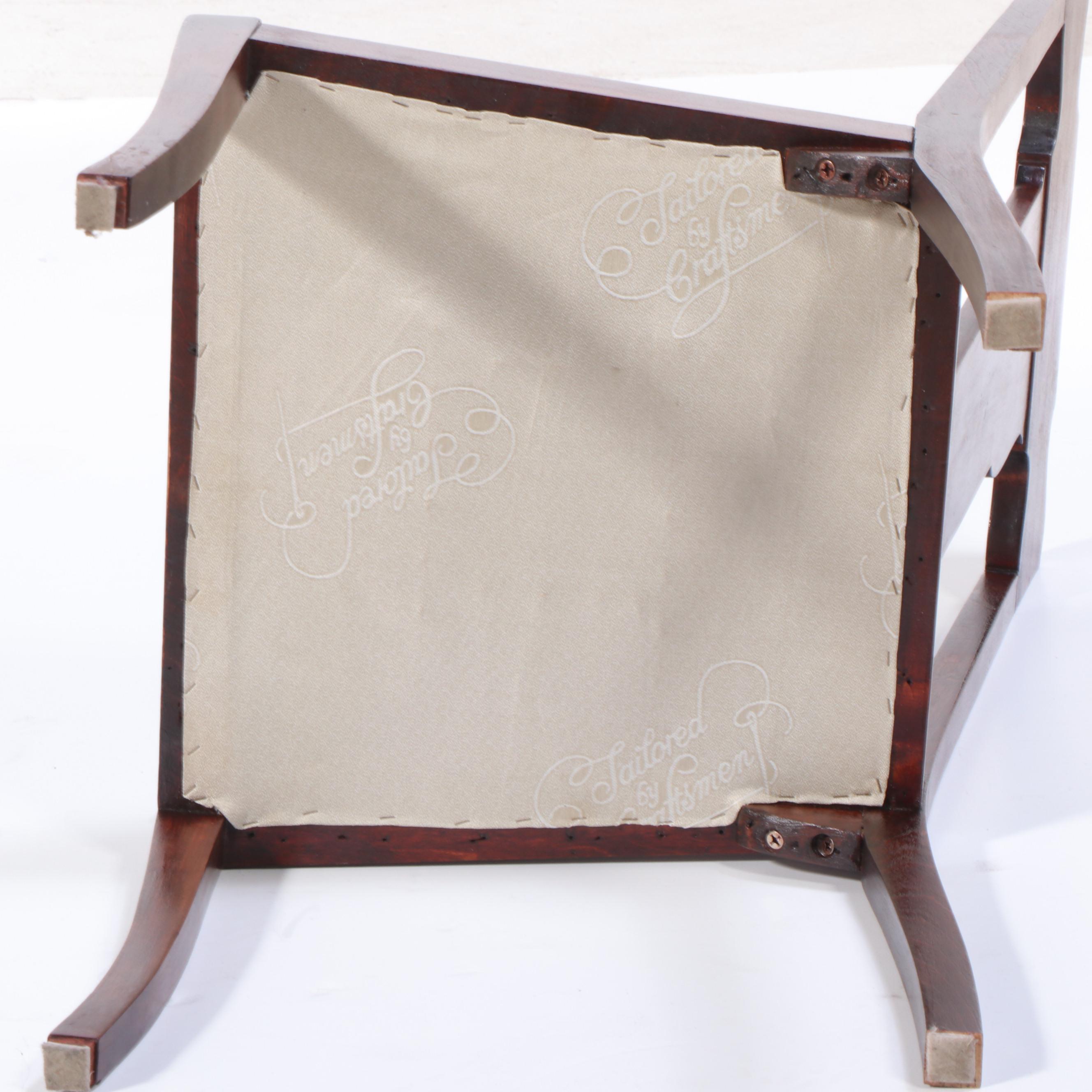 Neoclassical Style Mahogany, Marquetry, and MOP-Inlaid Side Chair