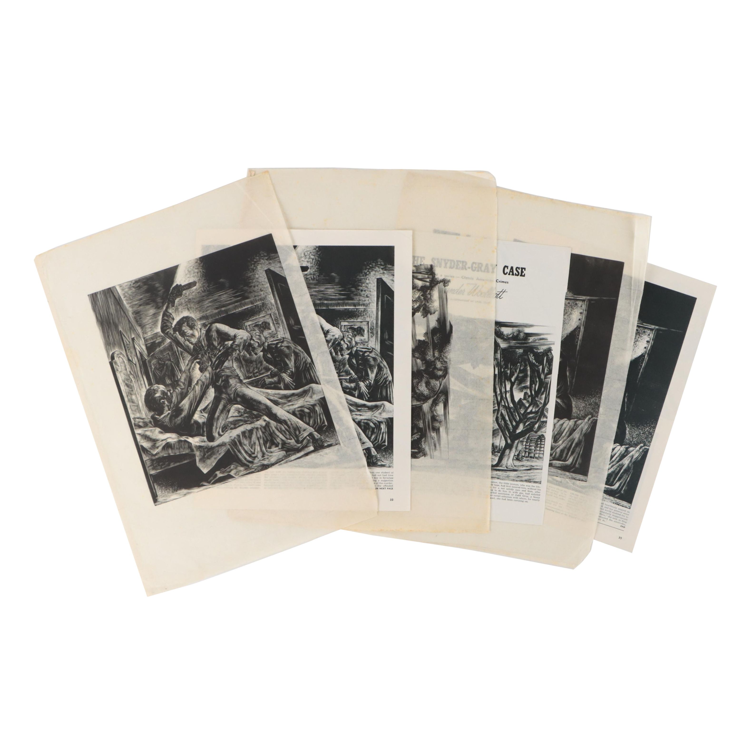 Lynd Ward Figurative Wood Engraving Illustrations