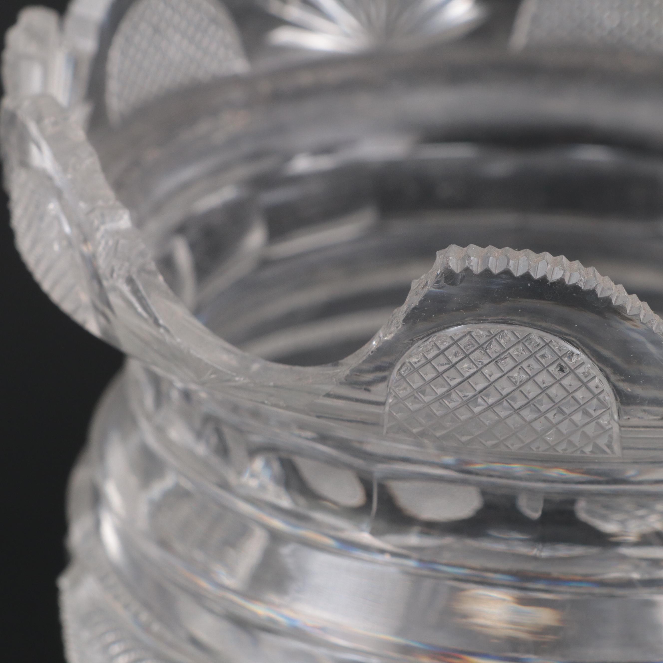 Anglo-Irish Crystal Sweetmeat Urns, 19th Century