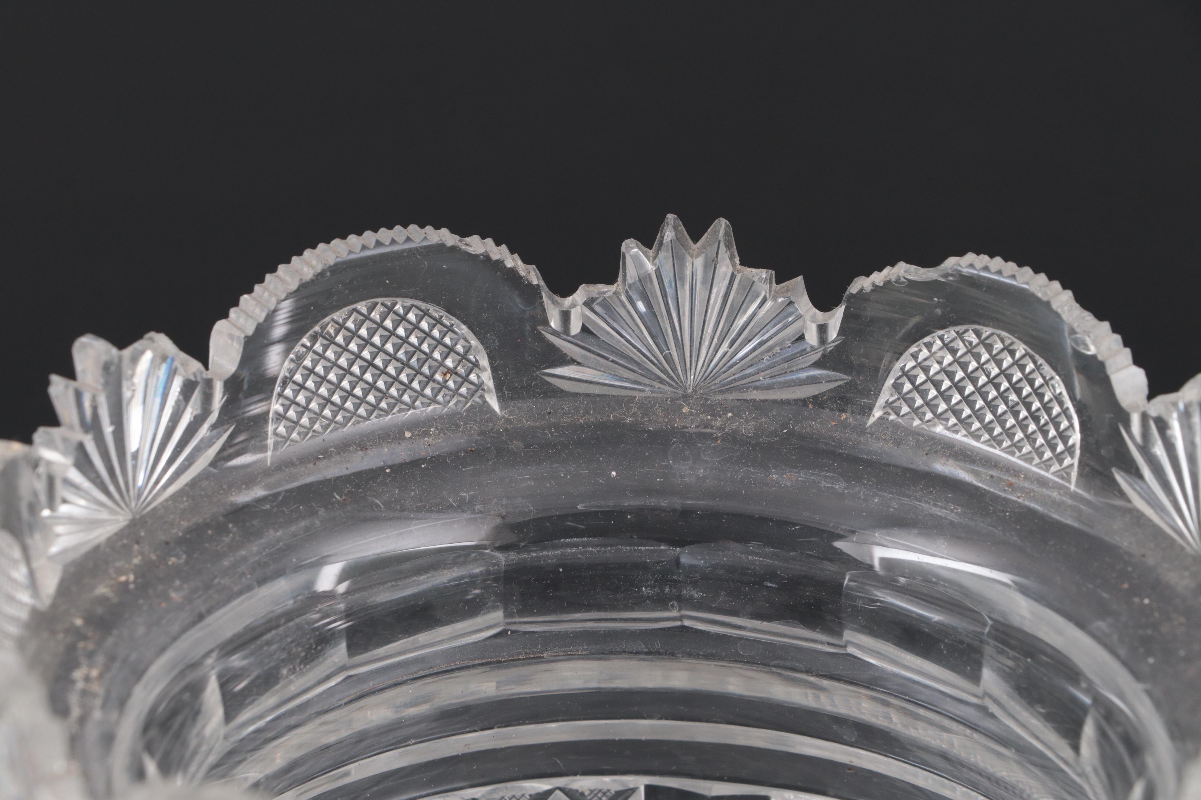 Anglo-Irish Crystal Sweetmeat Urns, 19th Century