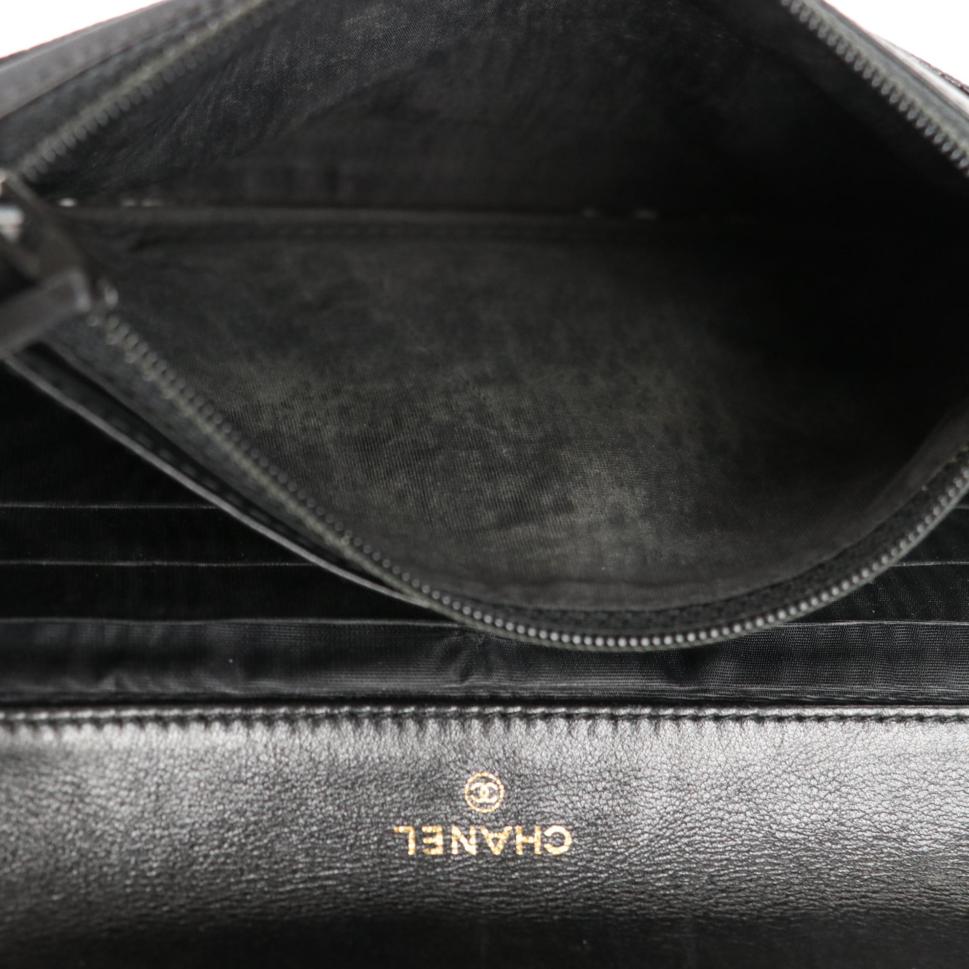 Chanel Timeless Round Flap Wallet in Caviar Leather