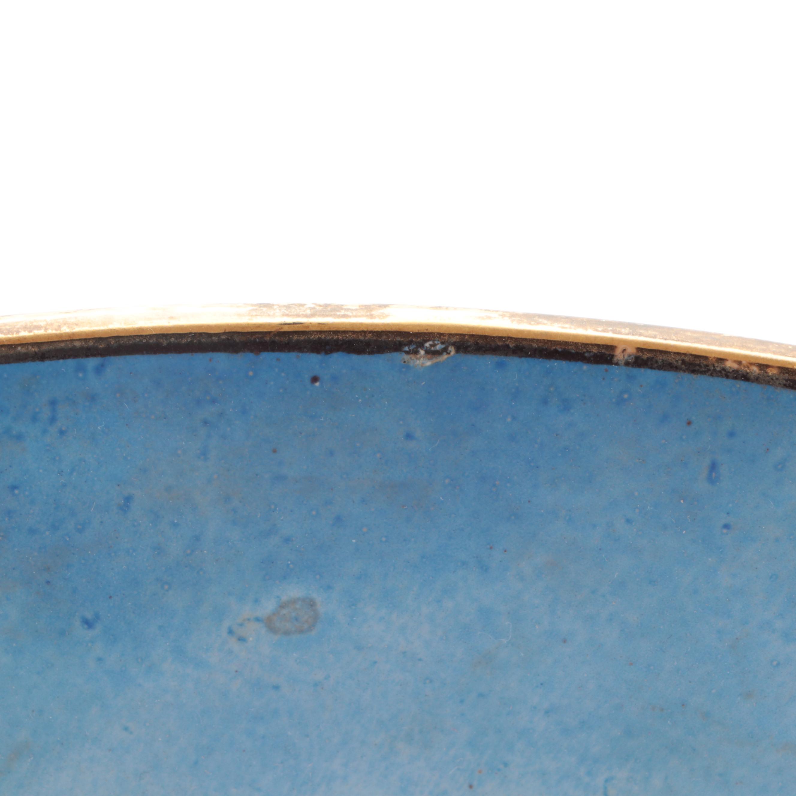 European Orientalist Style Hand-Painted Porcelain Cabinet Plate with Stand