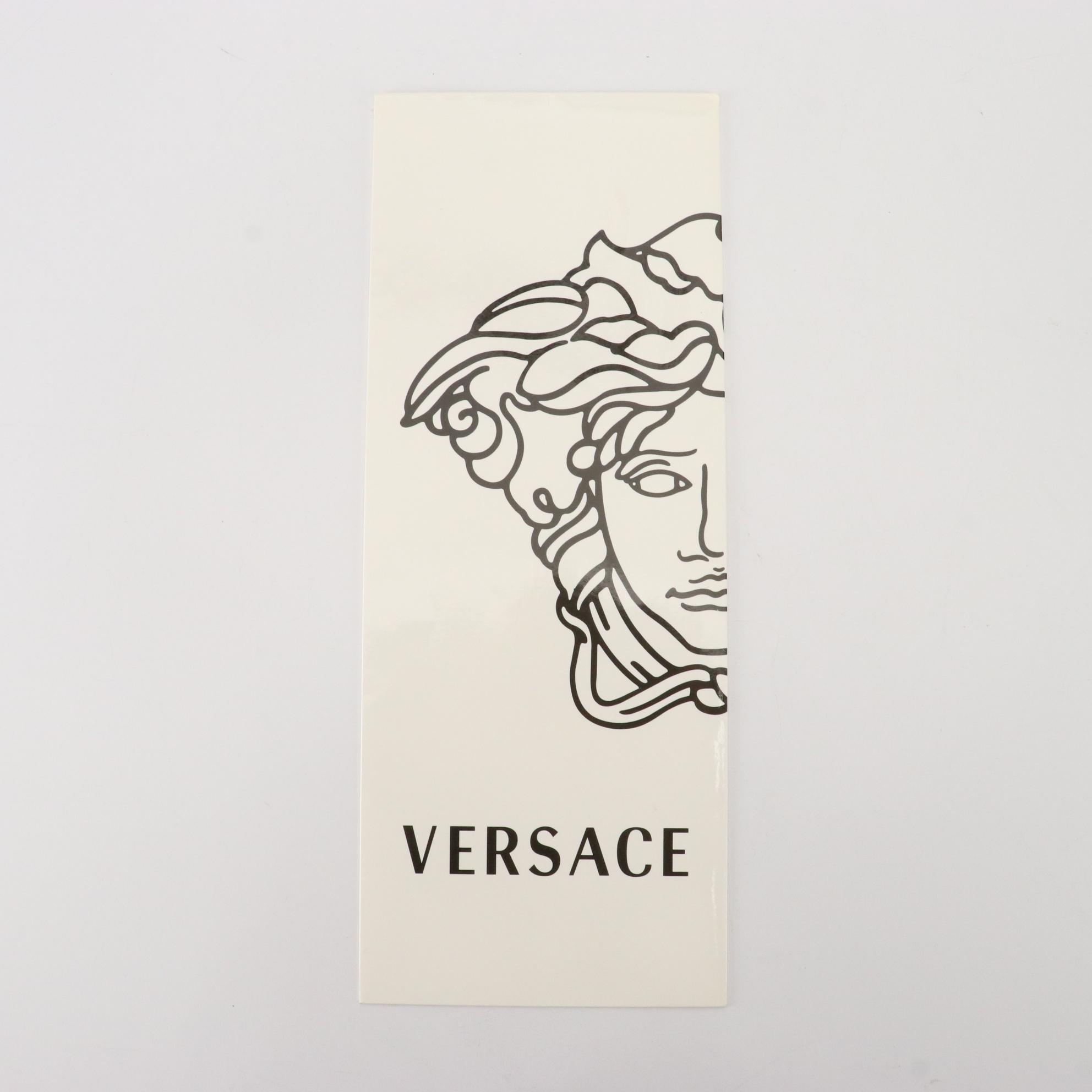 Gianni Versace Silk Necktie in Medusa Head Medallion and Greek Key Print