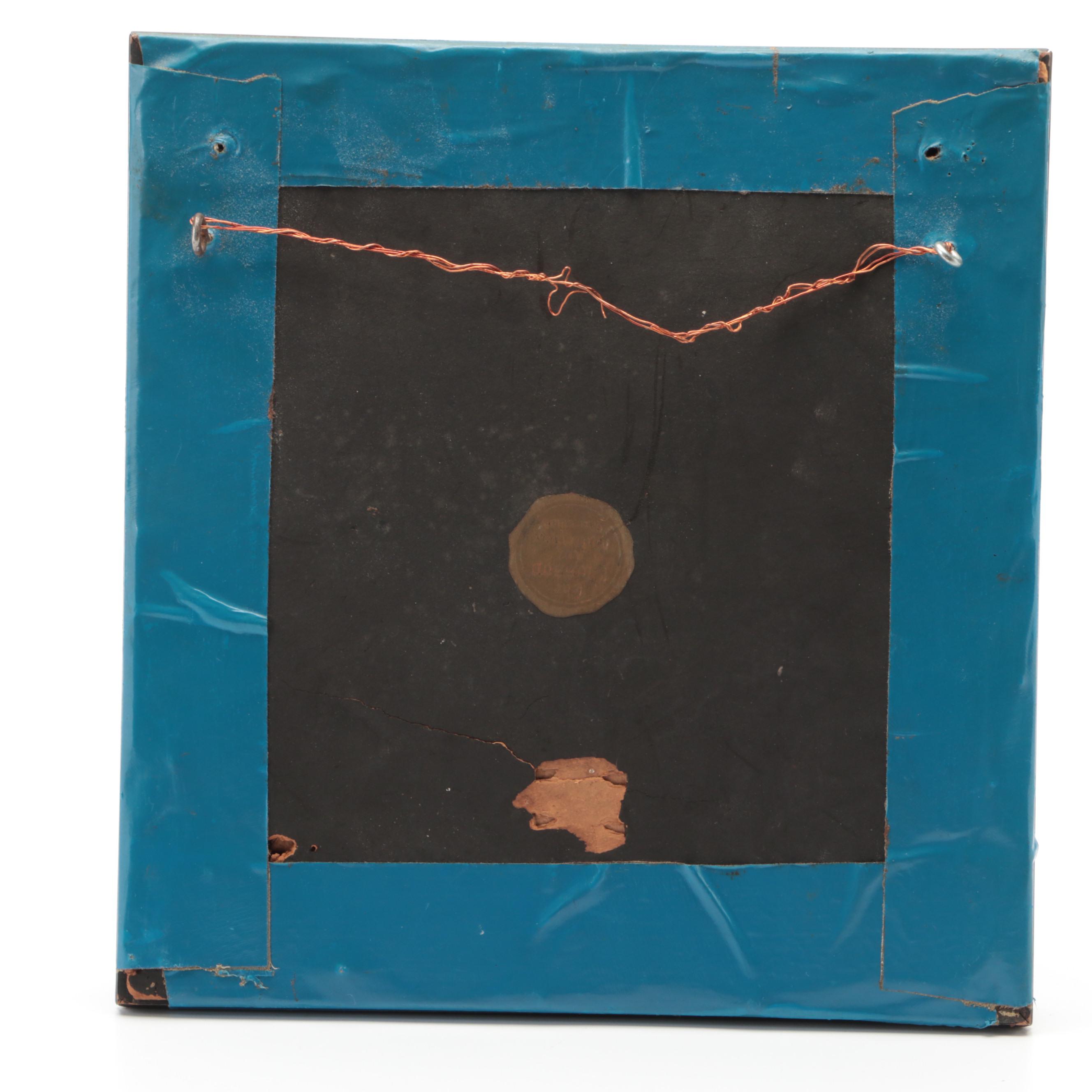 Carved Shell Relief Seascape with Fisherwoman in Shadowbox Frame