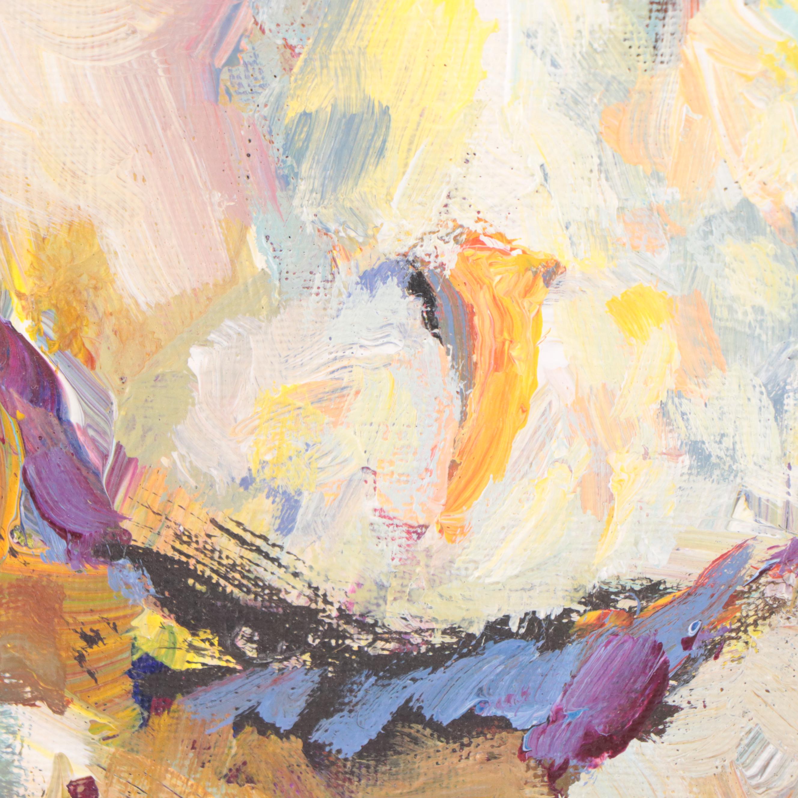 Acrylic Painting of Owl Portrait