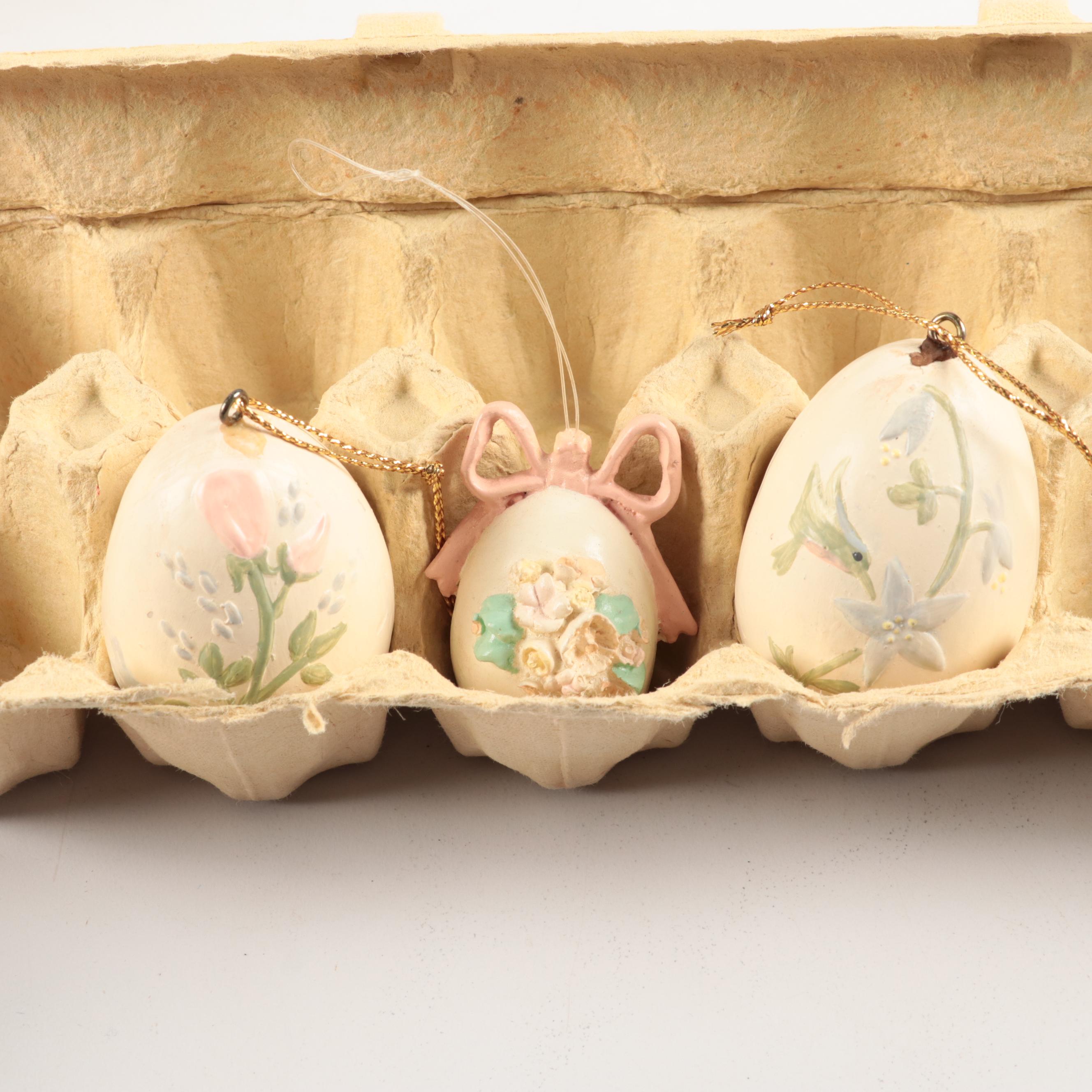 Hand-Painted Easter Eggs With Rabbit Art Work, Furry Chicks and More