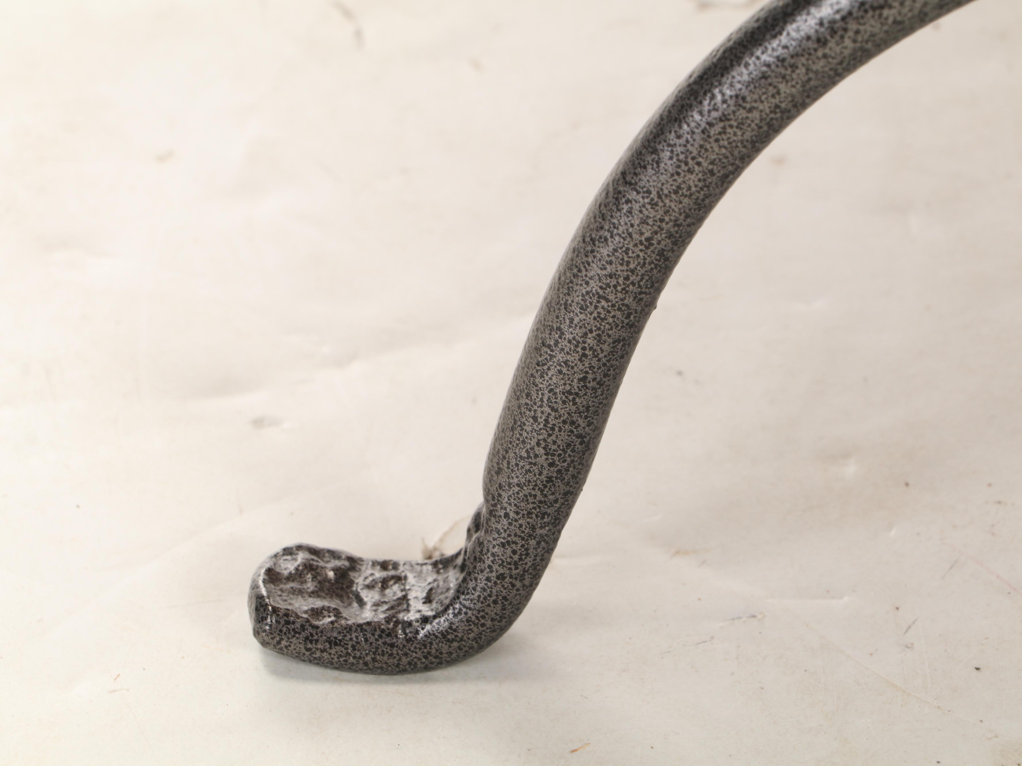 Leather and Wrought Iron Firewood Log Carrier and Stand