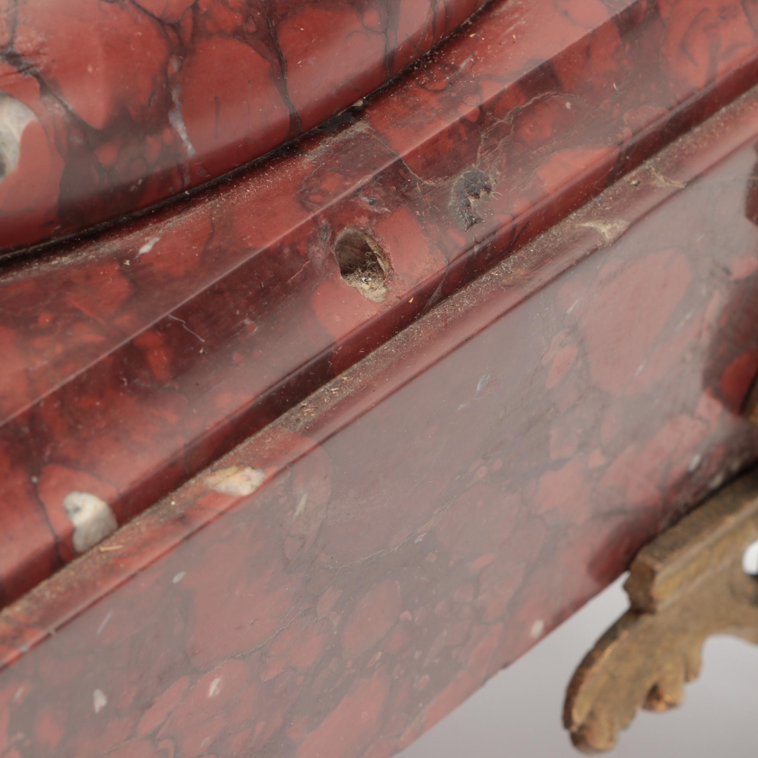 French Marble and Ormolu Mounted Mantel Clock after Hip. Moreau "Jeanne d'Arc"