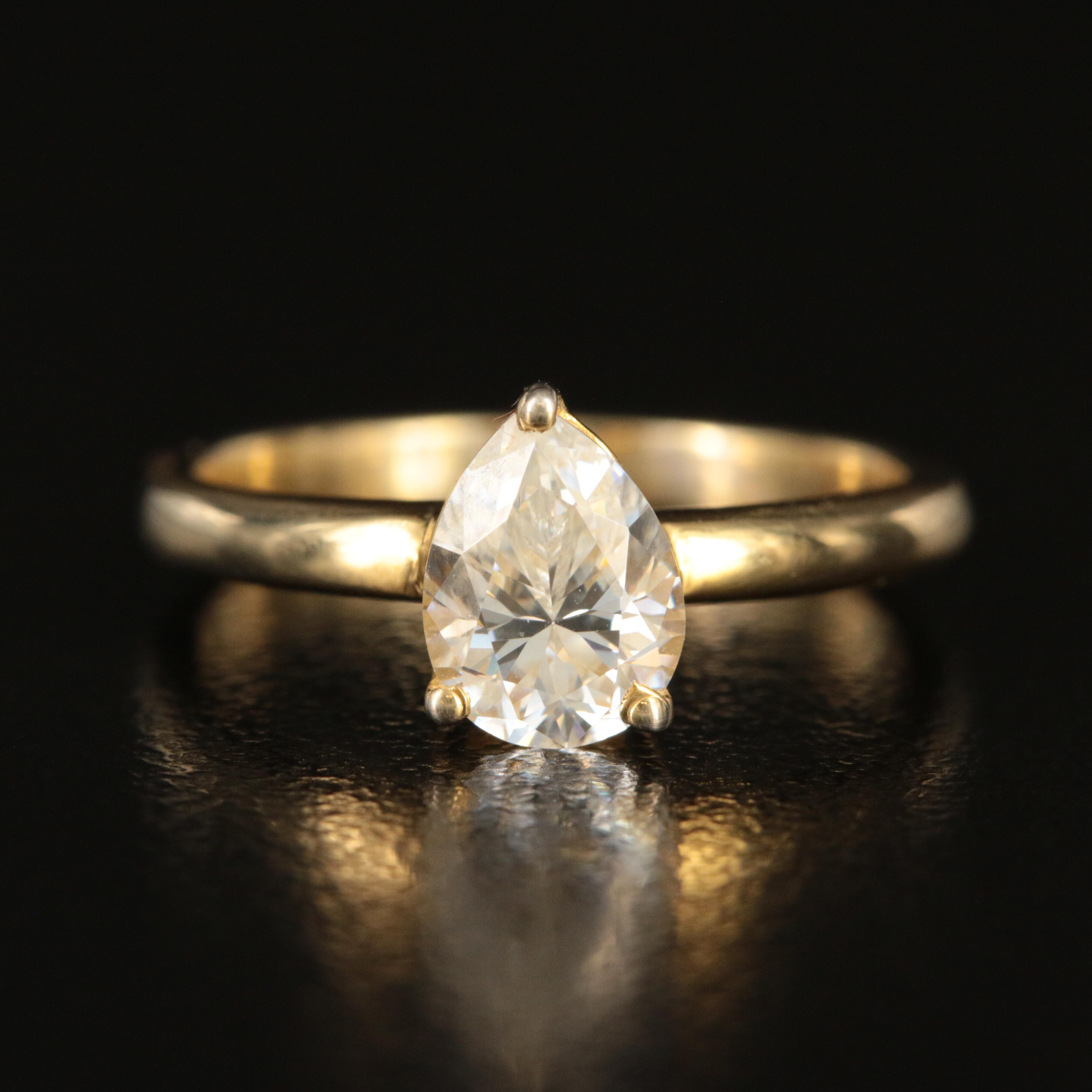 Sterling Moissanite Solitaire Ring