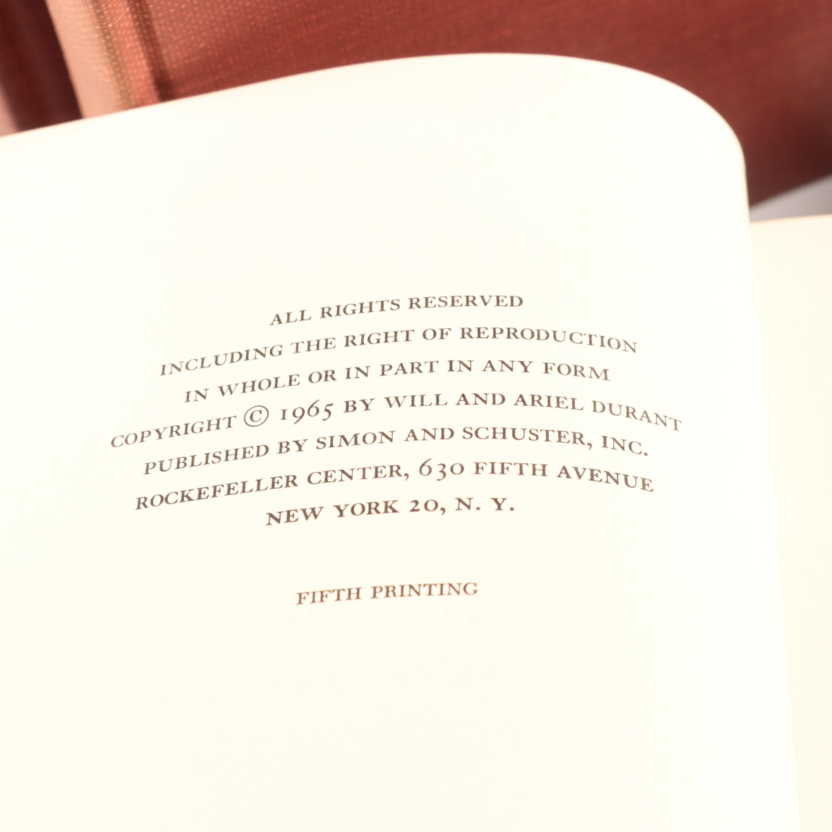 Book Club Edition "The Story of Civilization" Complete Eleven-Volume Set