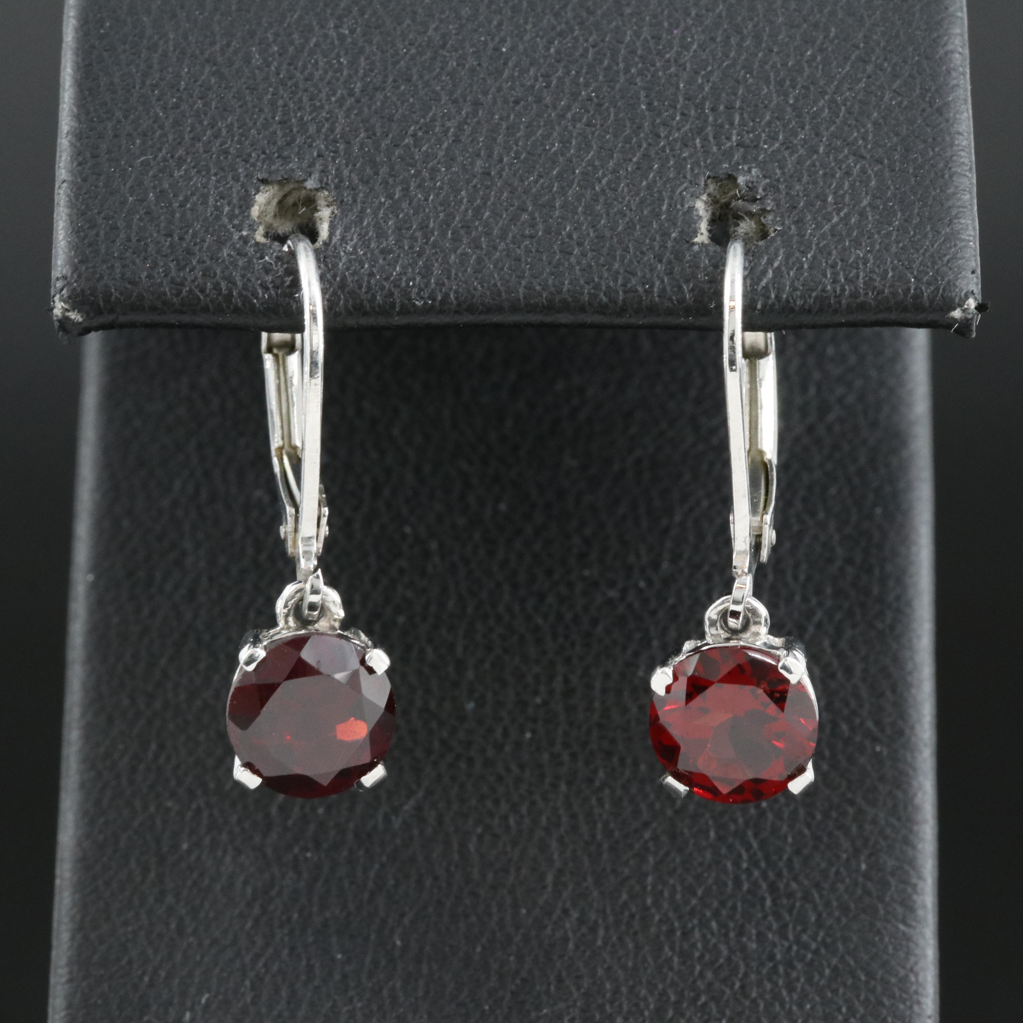 Sterling Garnet Earrings
