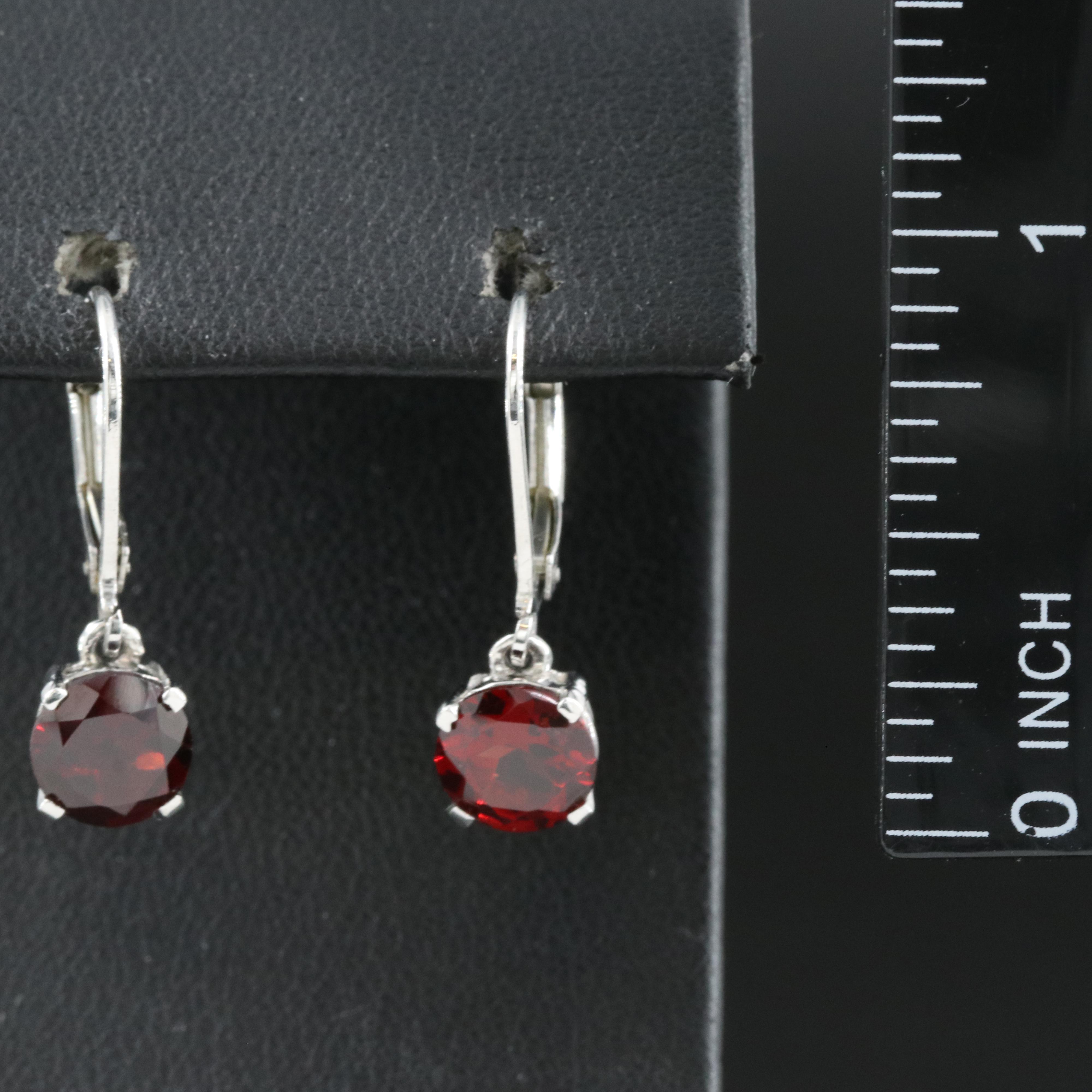 Sterling Garnet Earrings