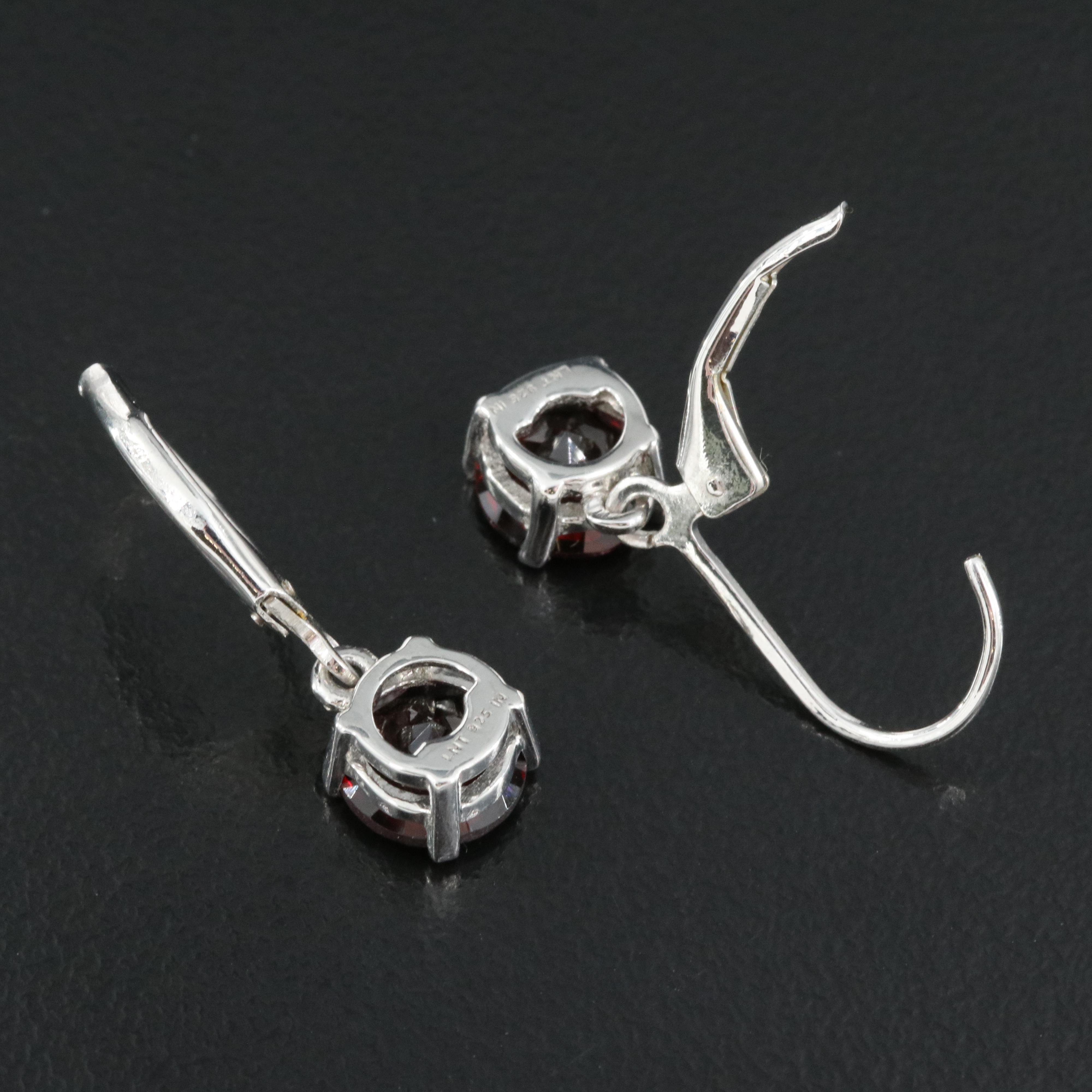 Sterling Garnet Earrings