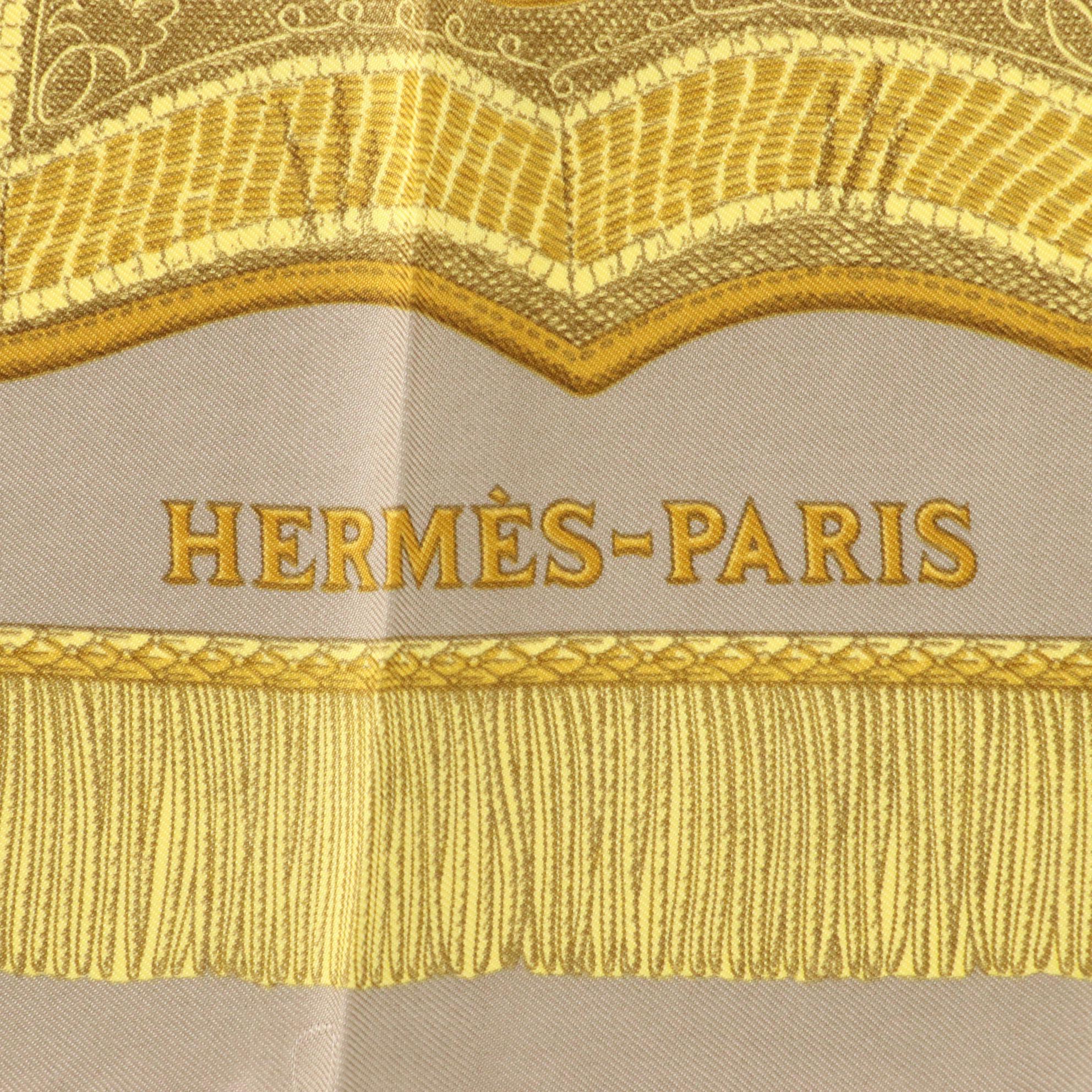 Hermès "Poste et Cavalerie" Scarf 90 in Silk Twill with Sleeve