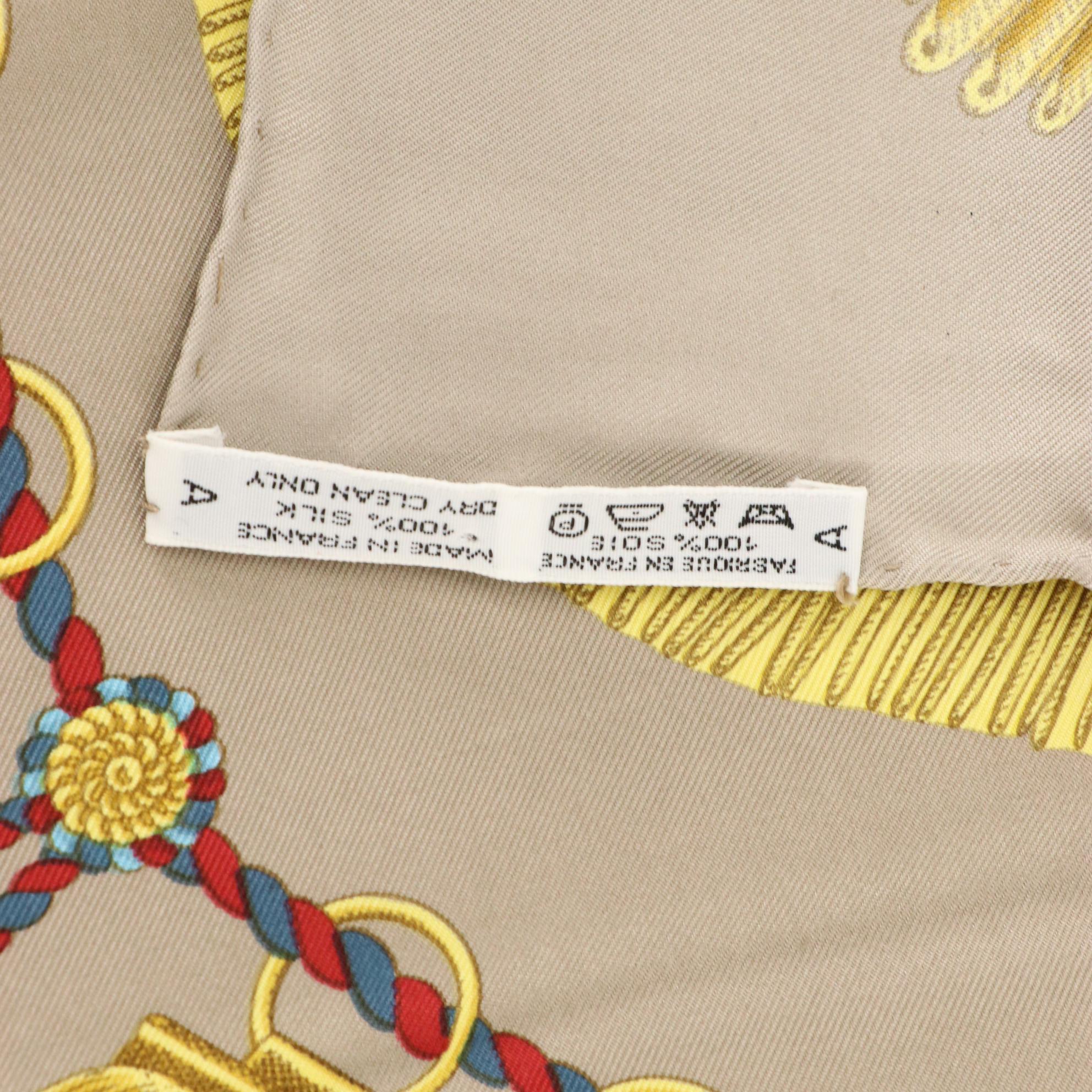 Hermès "Poste et Cavalerie" Scarf 90 in Silk Twill with Sleeve