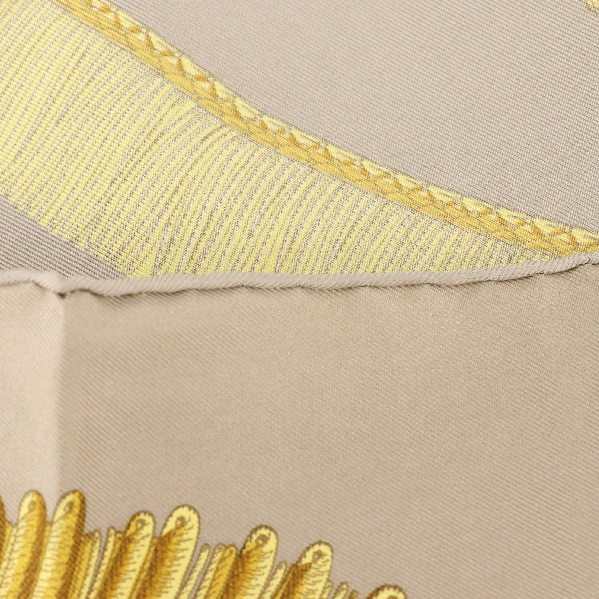 Hermès "Poste et Cavalerie" Scarf 90 in Silk Twill with Sleeve