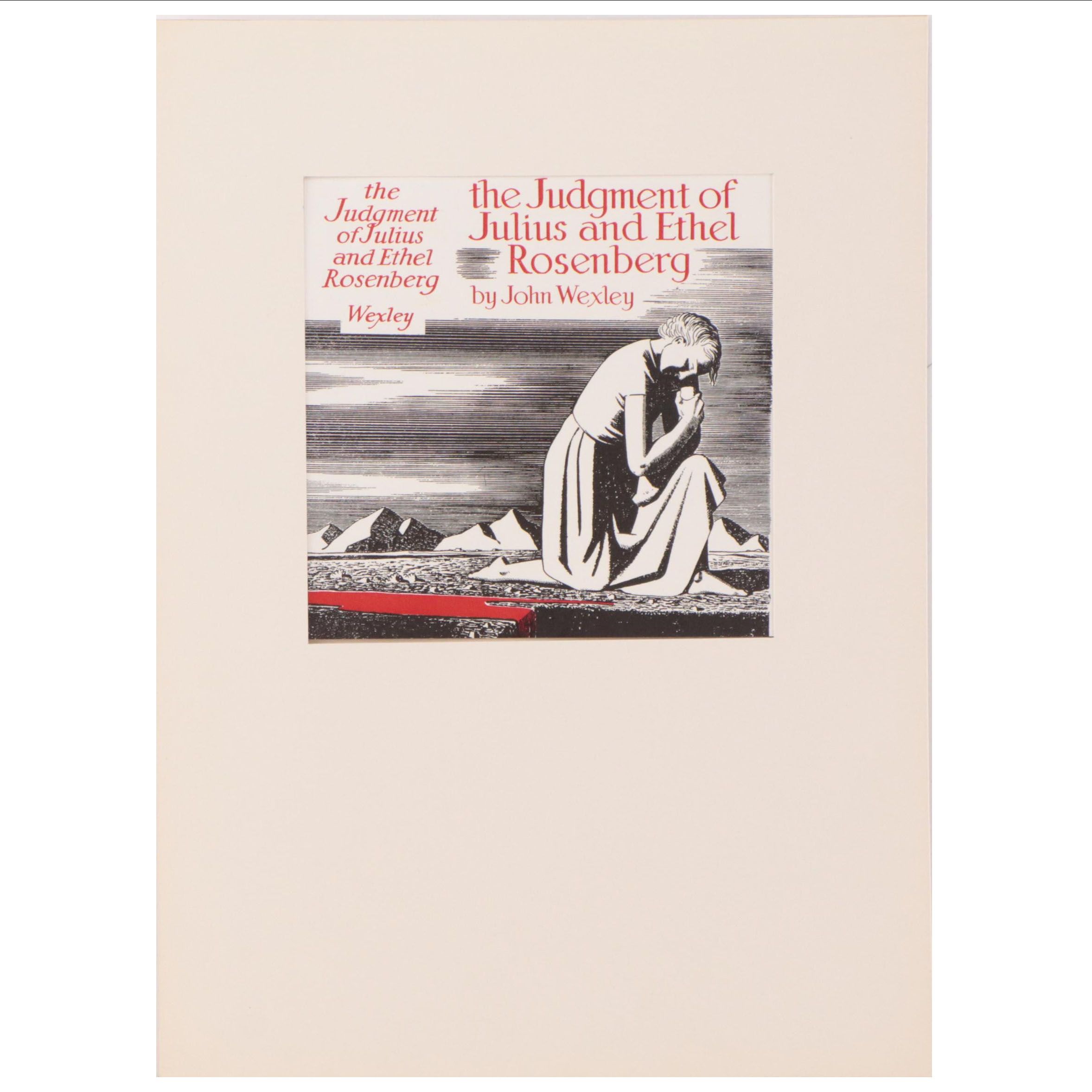 Rockwell Kent Wood Engraving for Book Jacket Design, 1955